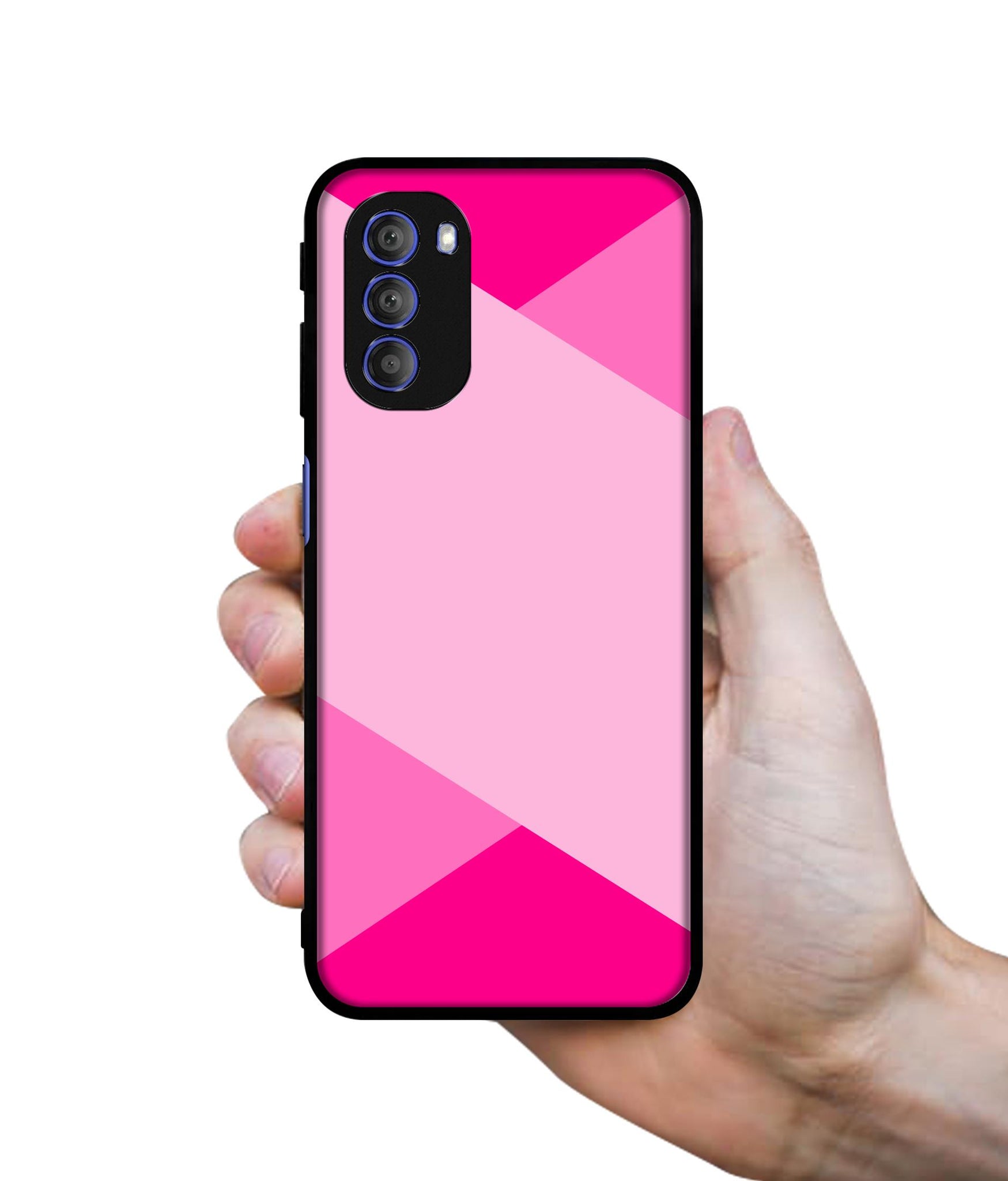 Pink Cross Vector Designer 2D Printed Back Case Cover for Motorola Moto G51 5G