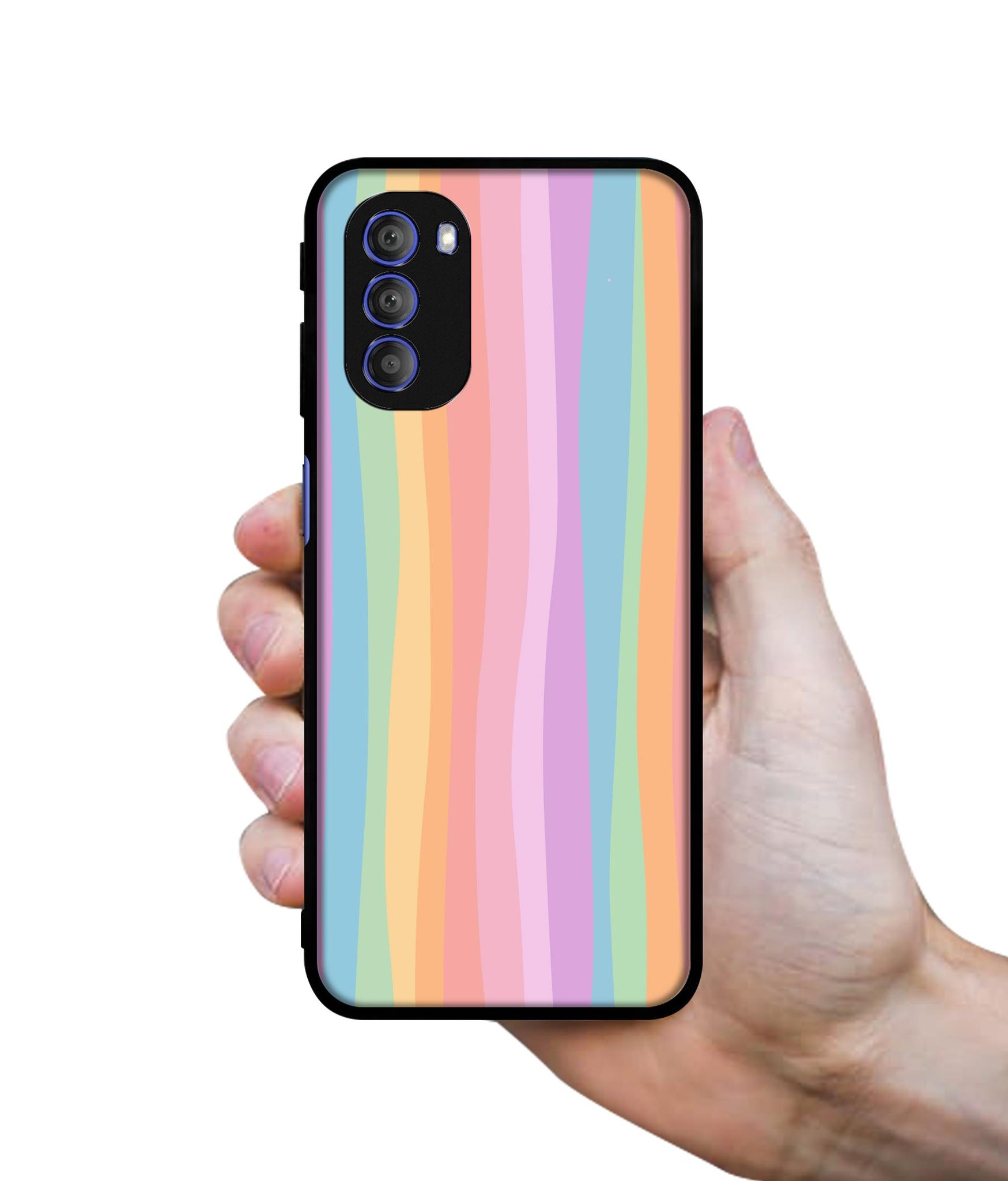 Cool Rainbow Designer 2D Printed Back Case Cover for Motorola Moto G51 5G
