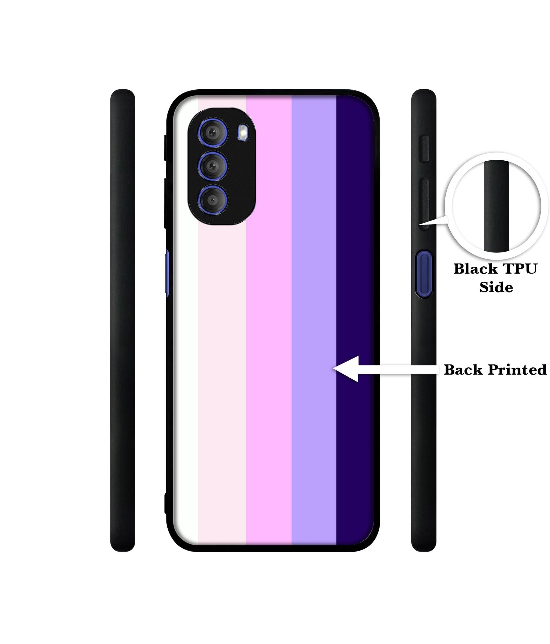 Pink and Purple Lines Designer 2D Printed Back Case Cover for Motorola Moto G51 5G