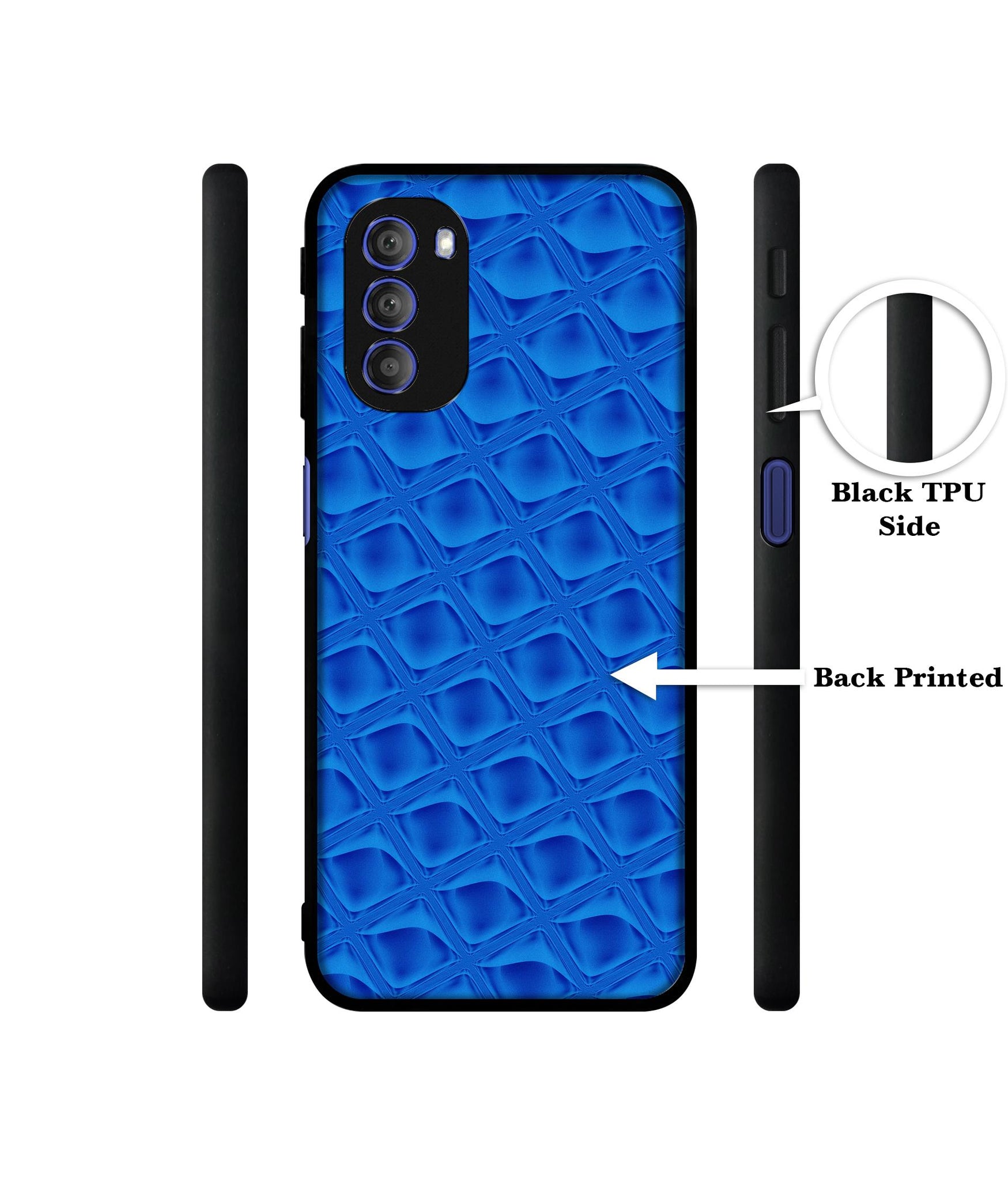 Blue Diamond Designer 2D Printed Back Case Cover for Motorola Moto G51 5G