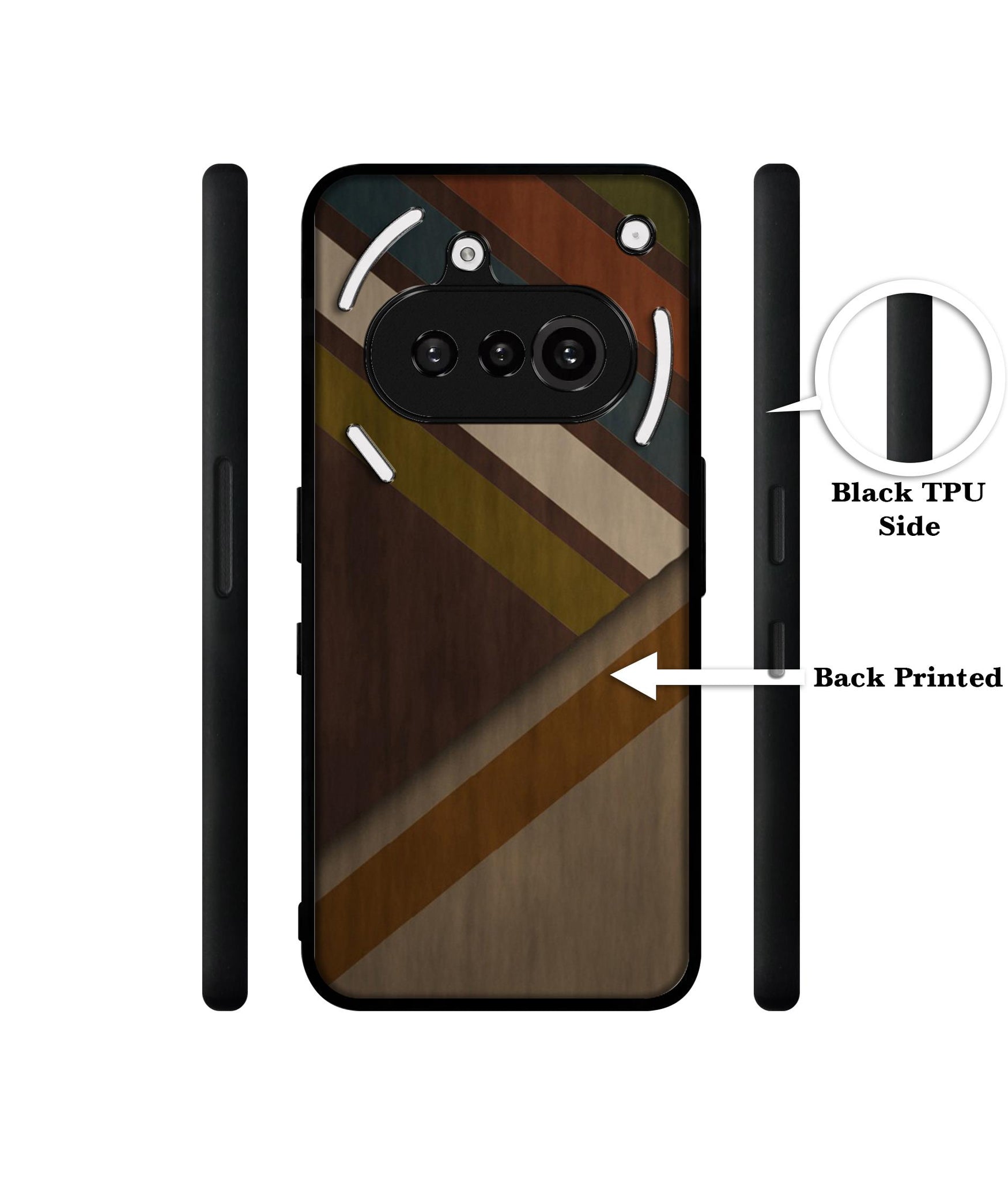 Colorful Wooden Pattern Designer 2D Printed Back Case Cover for Nothing Phone (3a) 5G