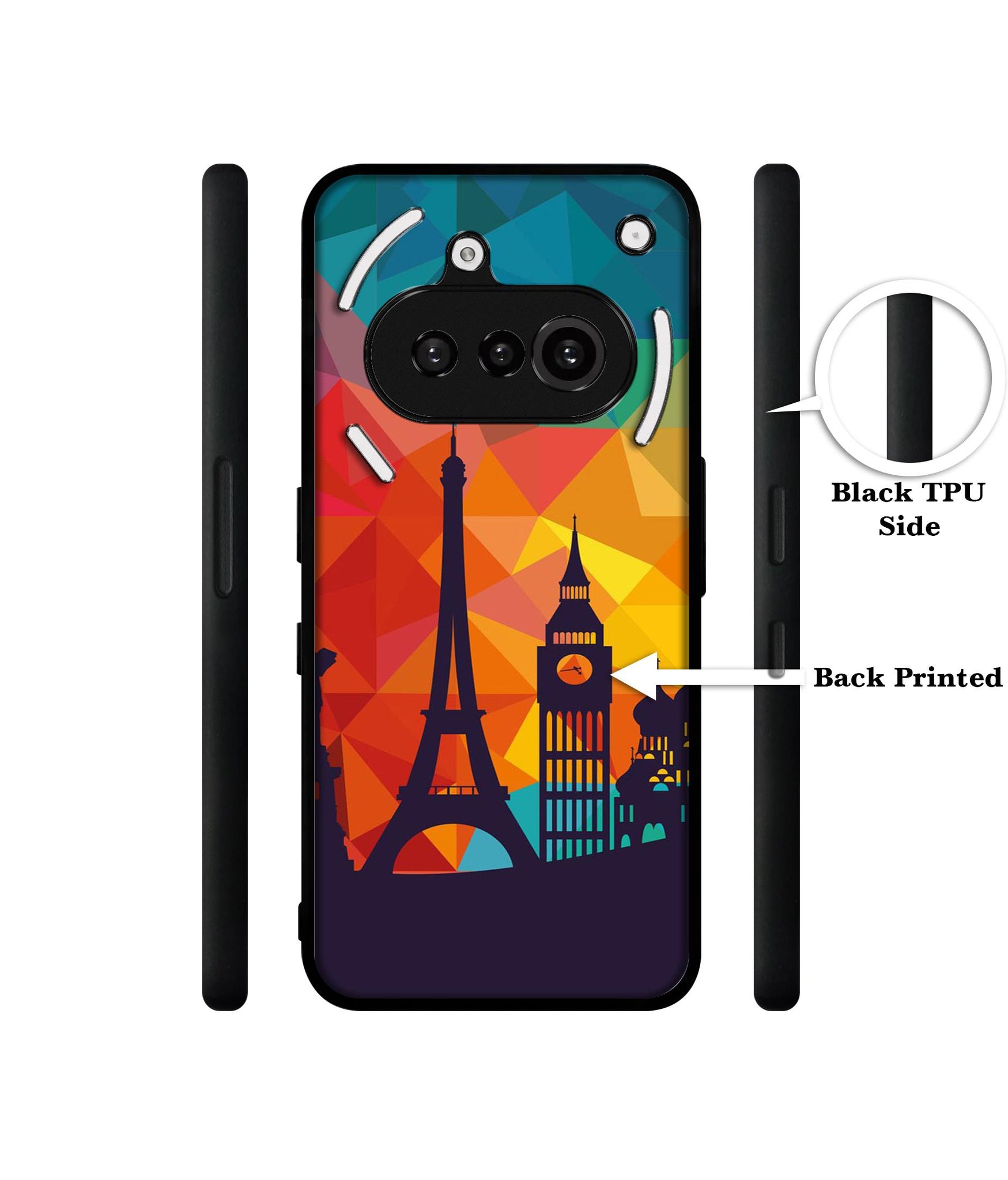 Colored Paris Designer 2D Printed Back Case Cover for Nothing Phone (3a) 5G