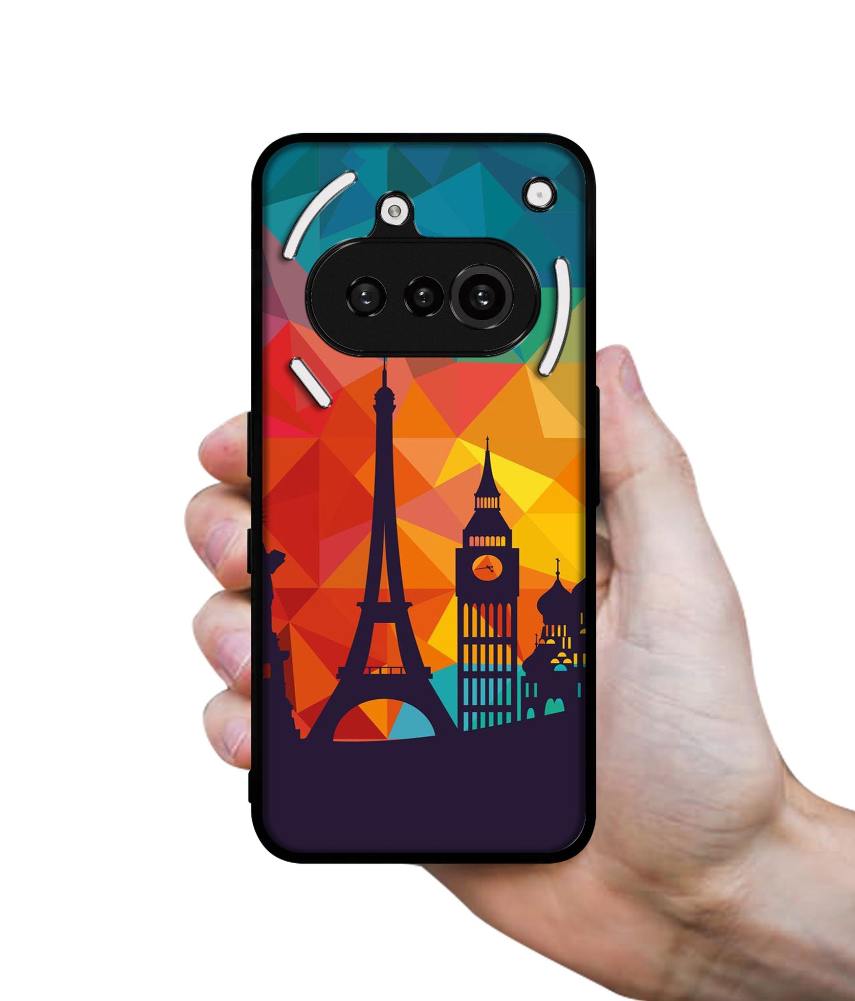 Colored Paris Designer 2D Printed Back Case Cover for Nothing Phone (3a) 5G