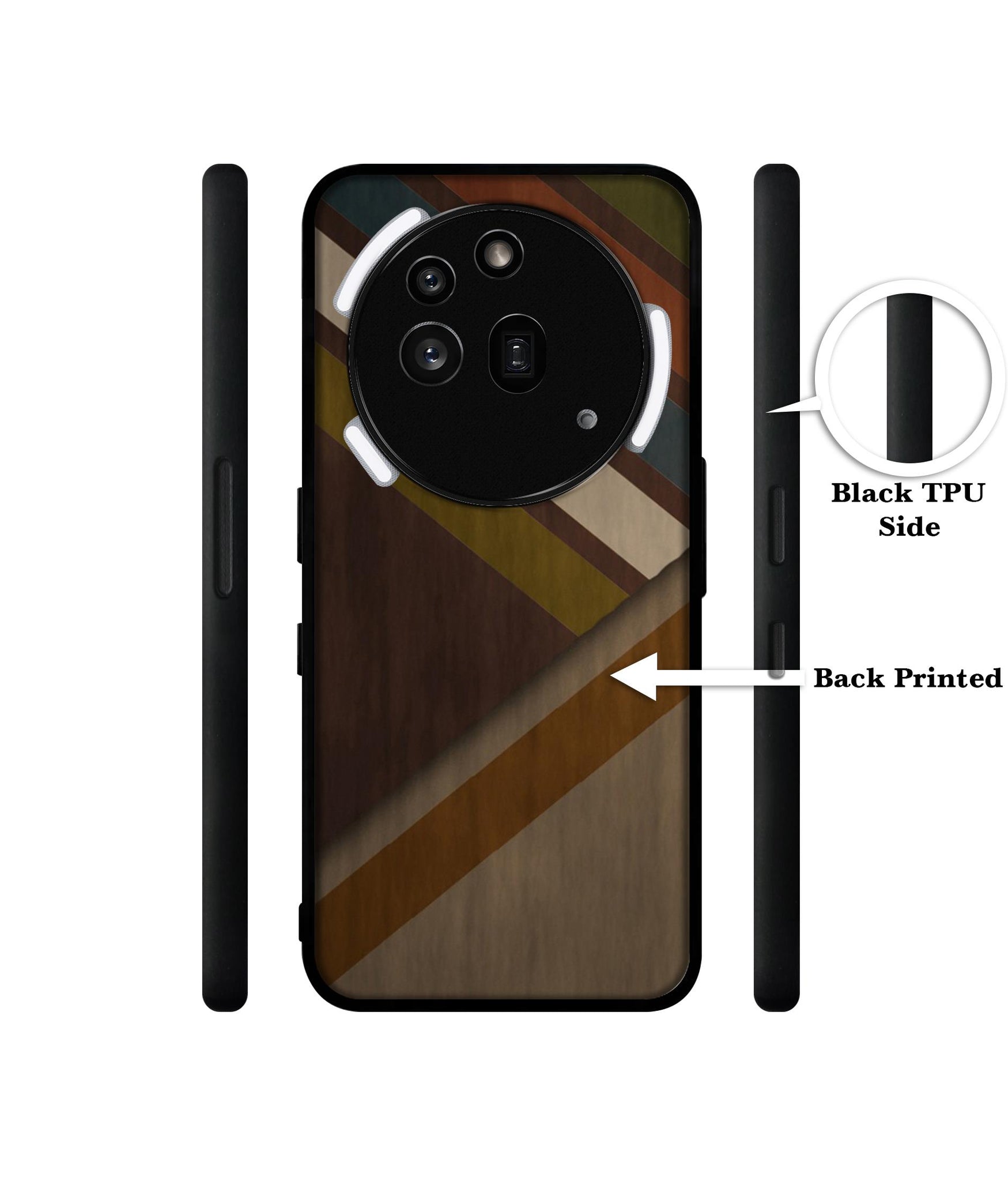 Colorful Wooden Pattern Designer 2D Printed Back Case Cover for Nothing Phone (3a) Pro 5G