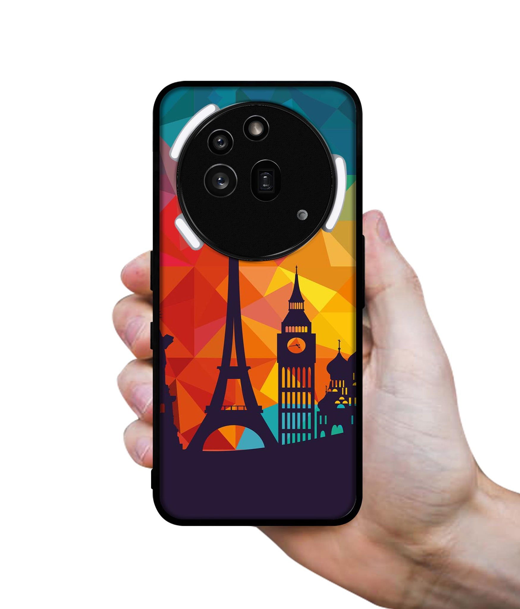 Colored Paris Designer 2D Printed Back Case Cover for Nothing Phone (3a) Pro 5G