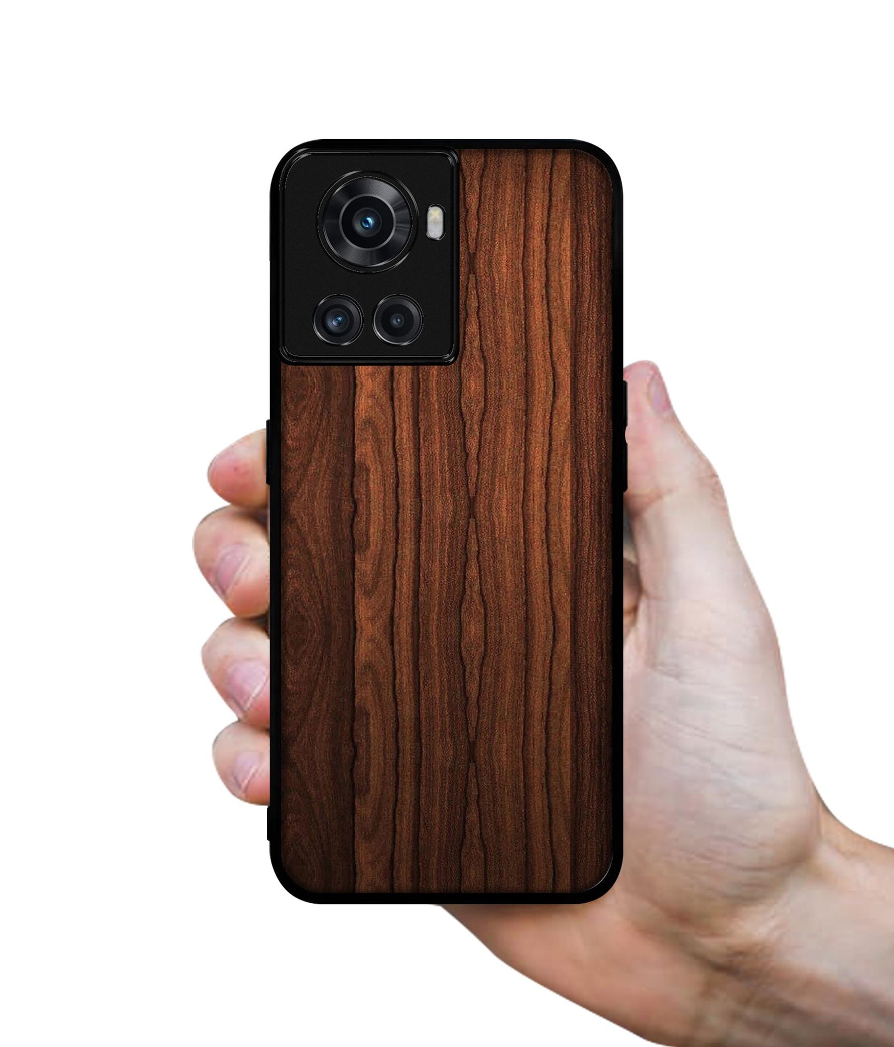 Brown Wooden Texture Designer 2D Printed Back Case Cover for OnePlus 10R 5G