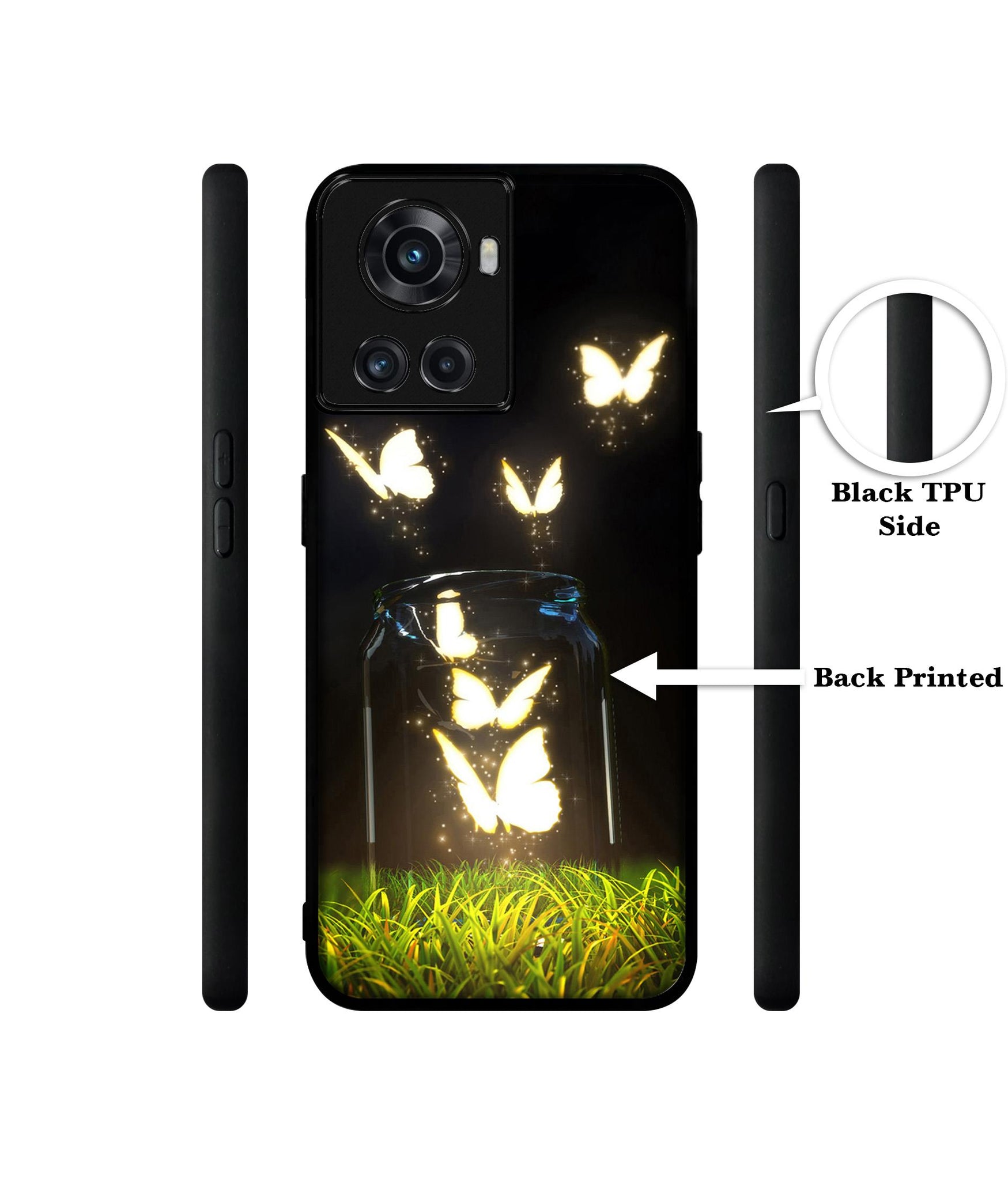 Butterfly Designer 2D Printed Back Case Cover for OnePlus 10R 5G