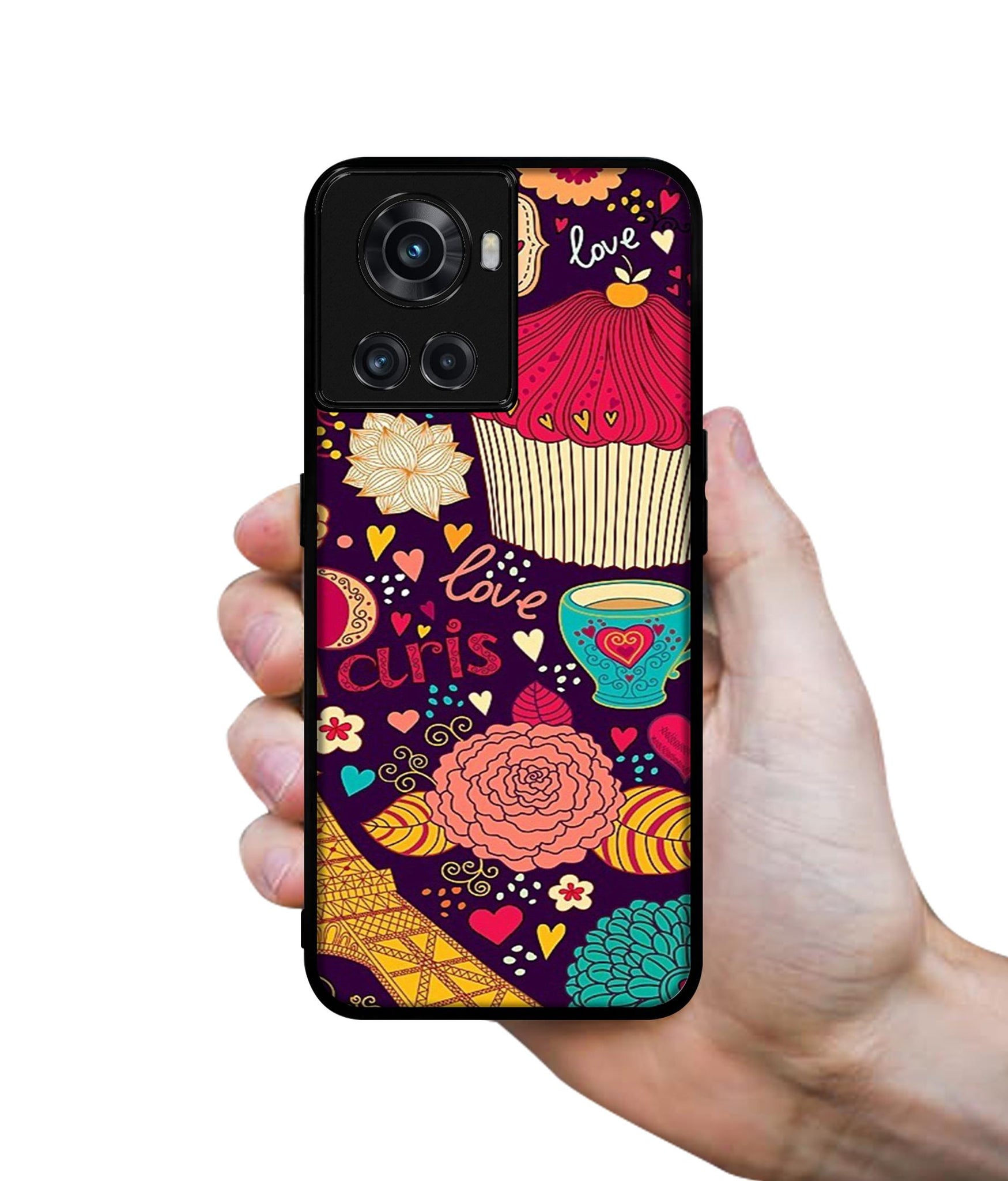 Paris Flower Love Designer 2D Printed Back Case Cover for OnePlus 10R 5G
