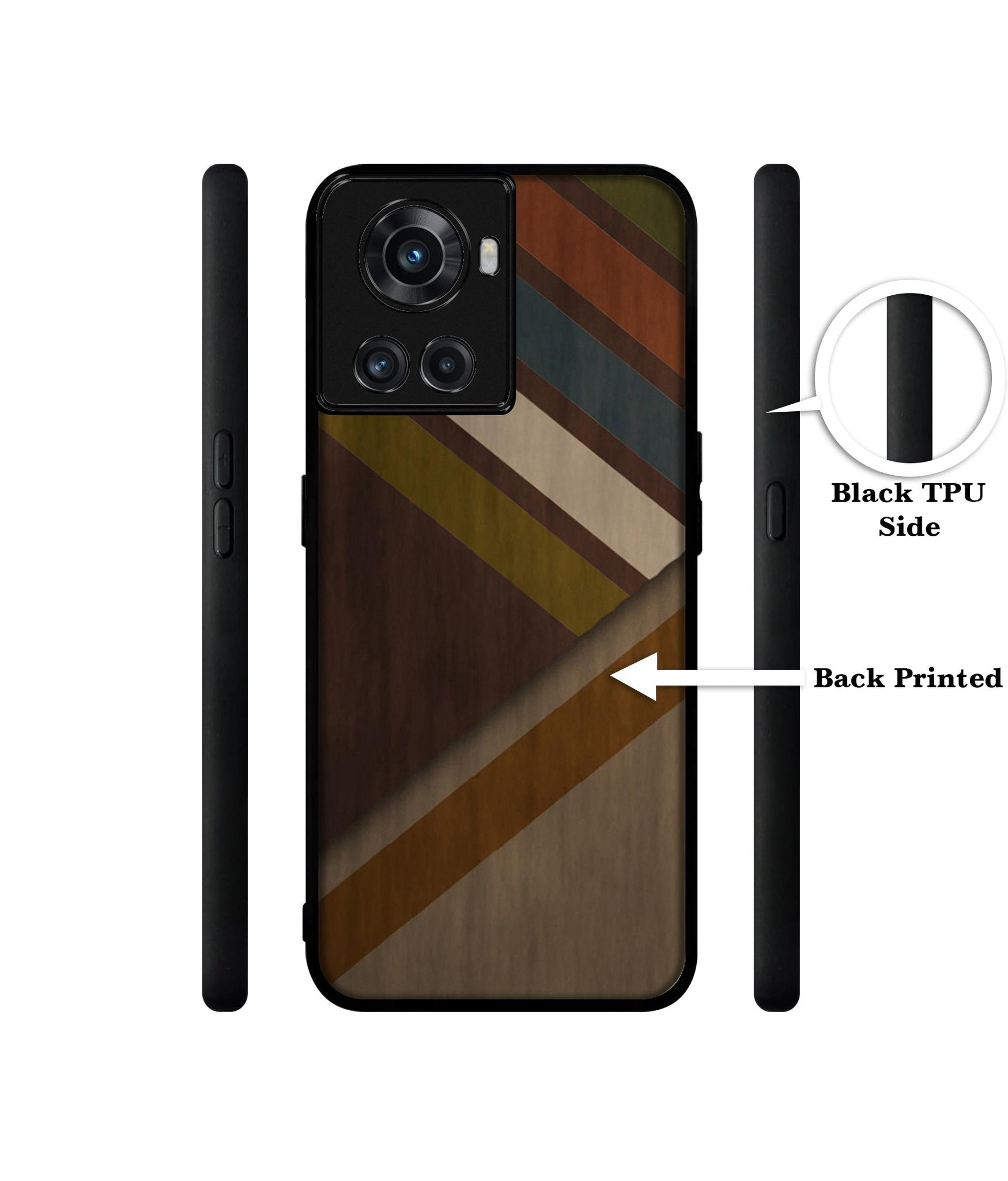 Colorful Wooden Pattern Designer 2D Printed Back Case Cover for OnePlus 10R 5G
