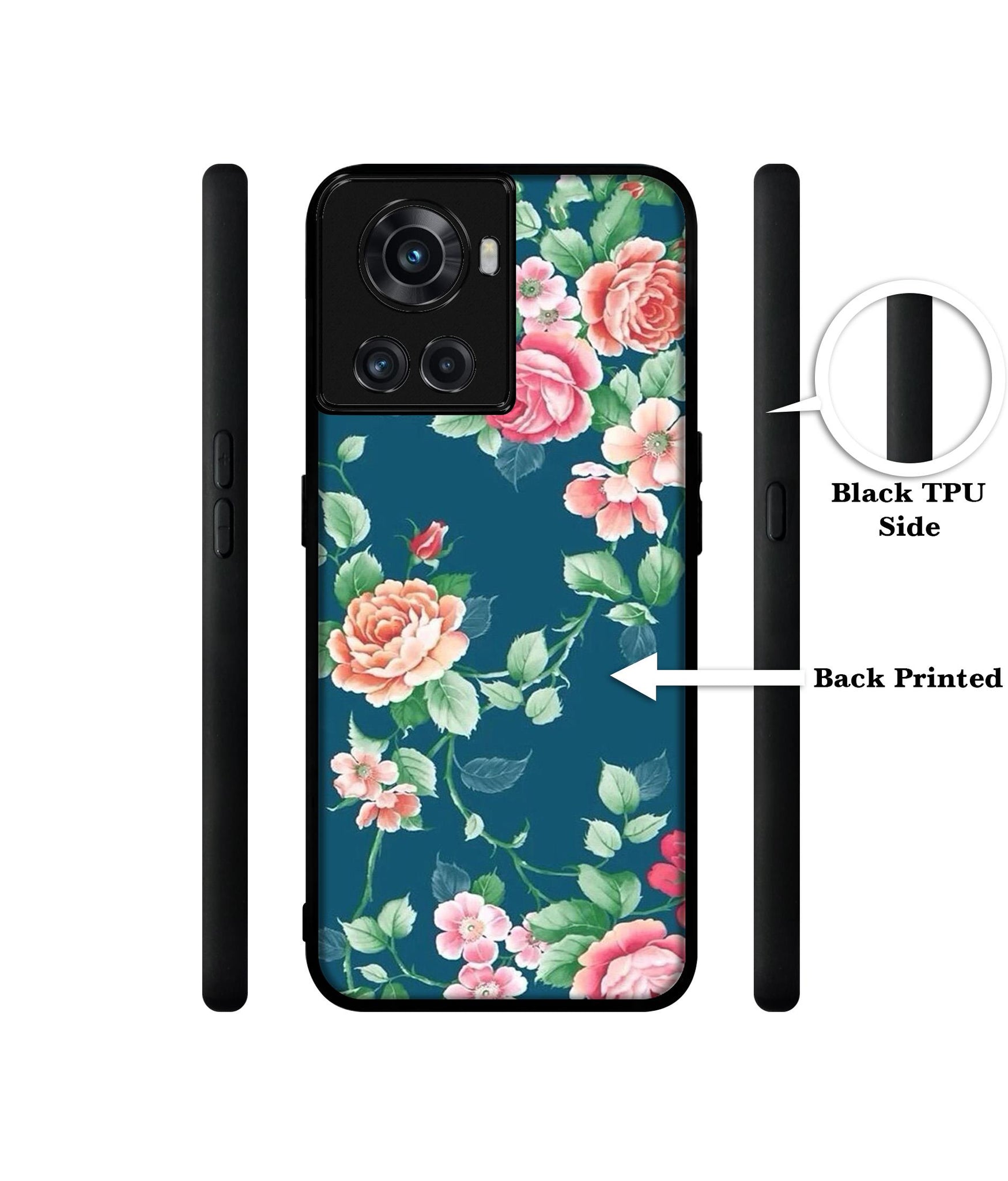 Vintage Floral Designer 2D Printed Back Case Cover for OnePlus 10R 5G