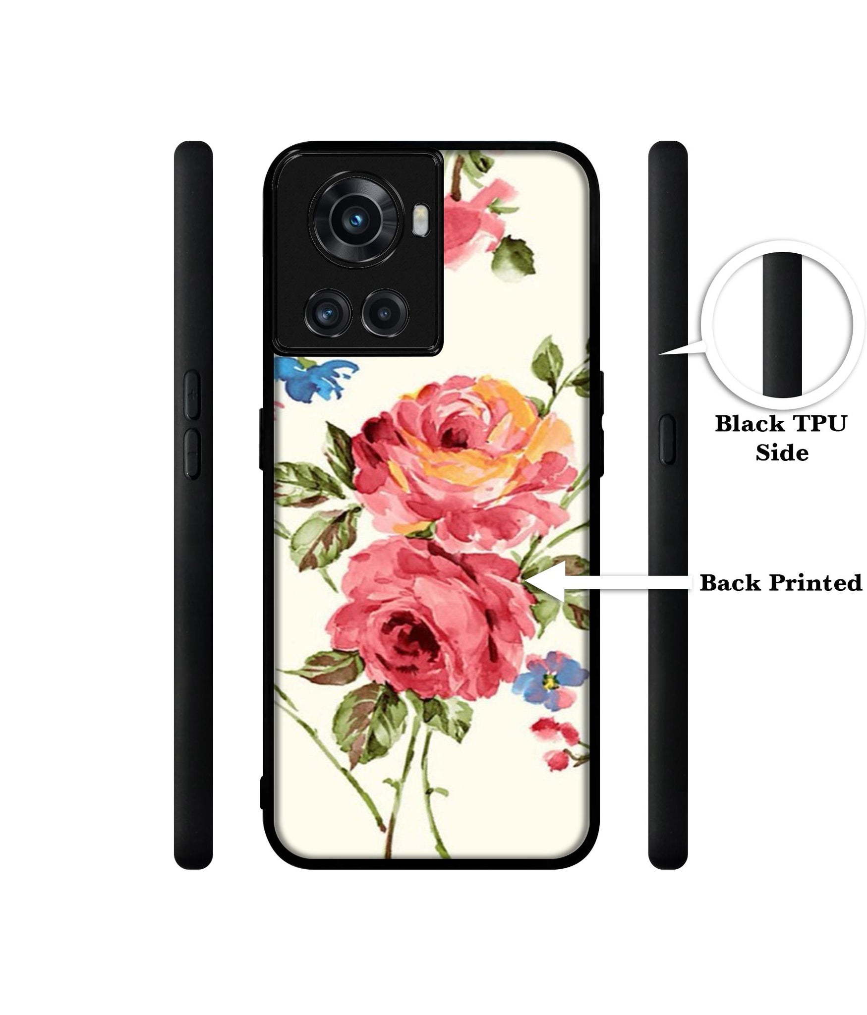 Vintage Painting Flower Designer 2D Printed Back Case Cover for OnePlus 10R 5G