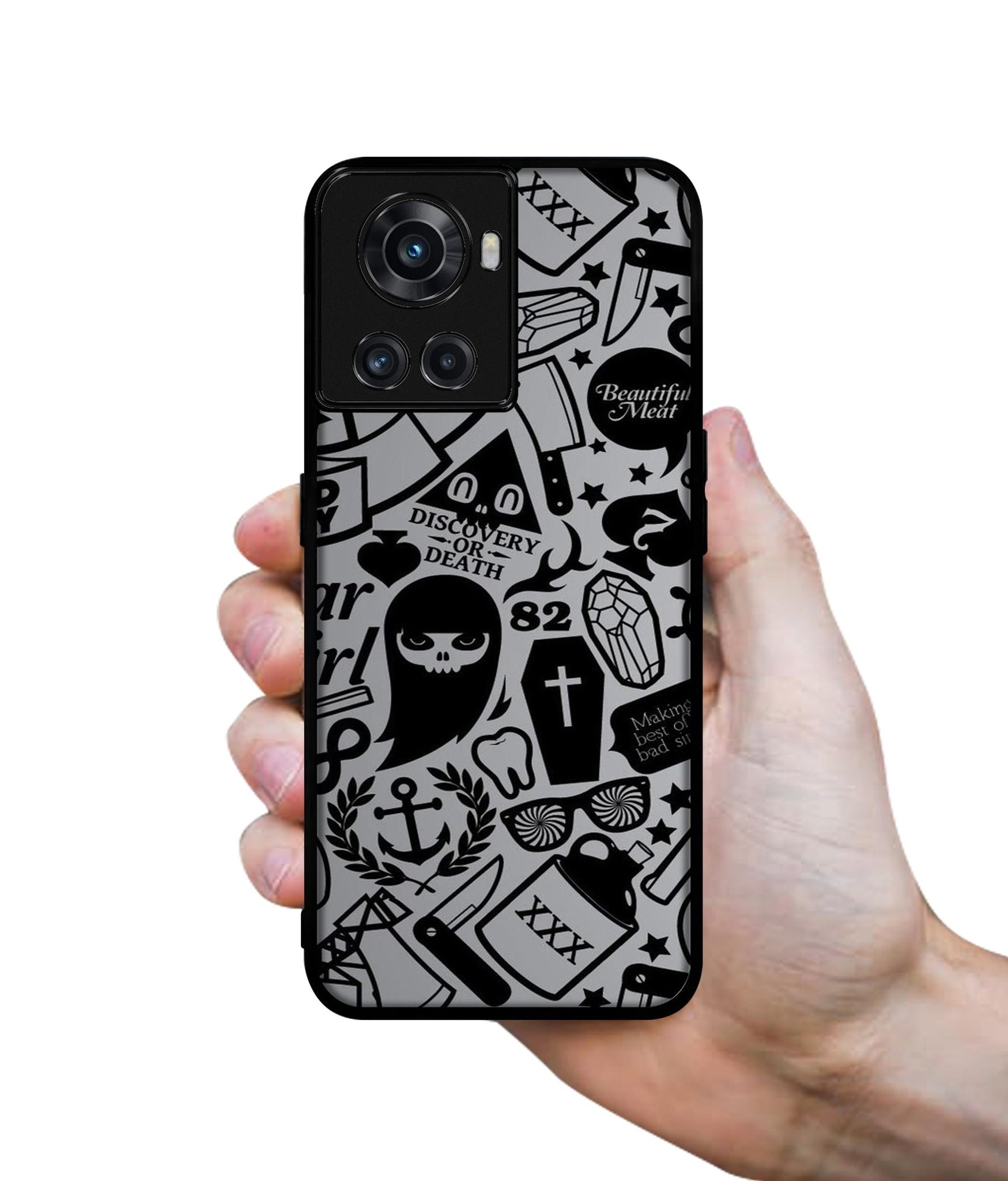 Discover Or Death Designer 2D Printed Back Case Cover for OnePlus 10R 5G