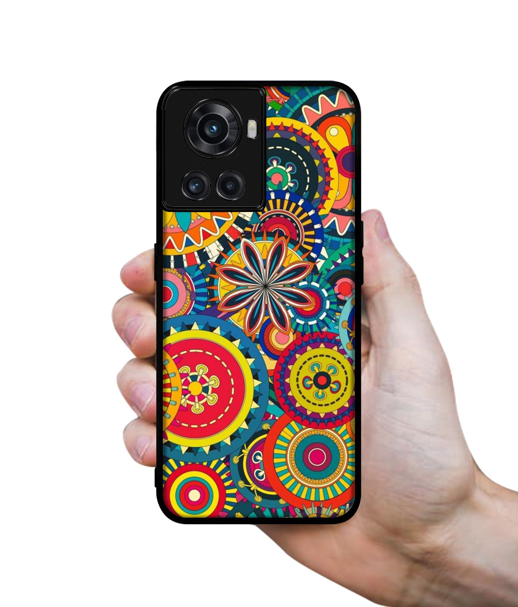 Ring Pattern Print Designer 2D Printed Back Case Cover for OnePlus 10R 5G