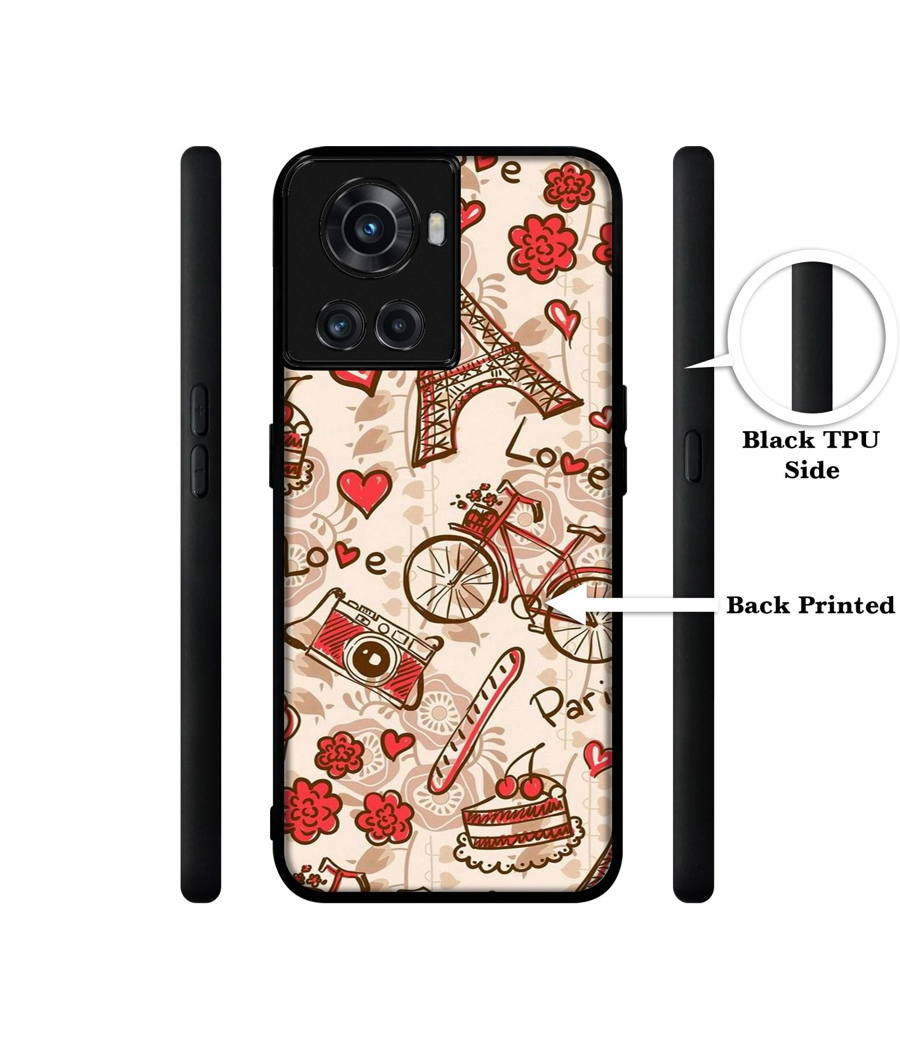 Vintage Paris Designer 2D Printed Back Case Cover for OnePlus 10R 5G