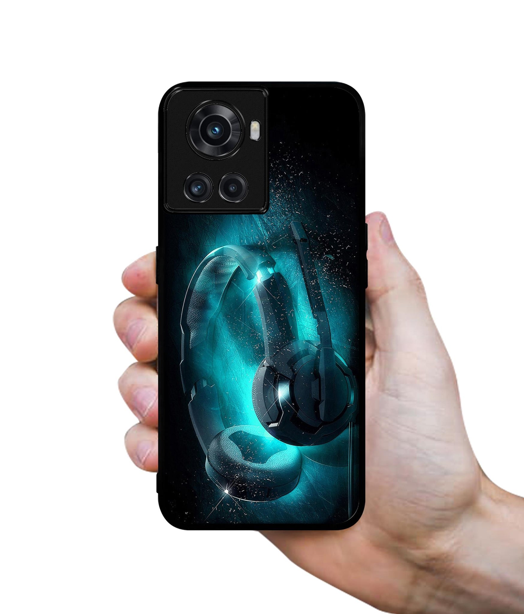 Cool Headphone Designer 2D Printed Back Case Cover for OnePlus 10R 5G