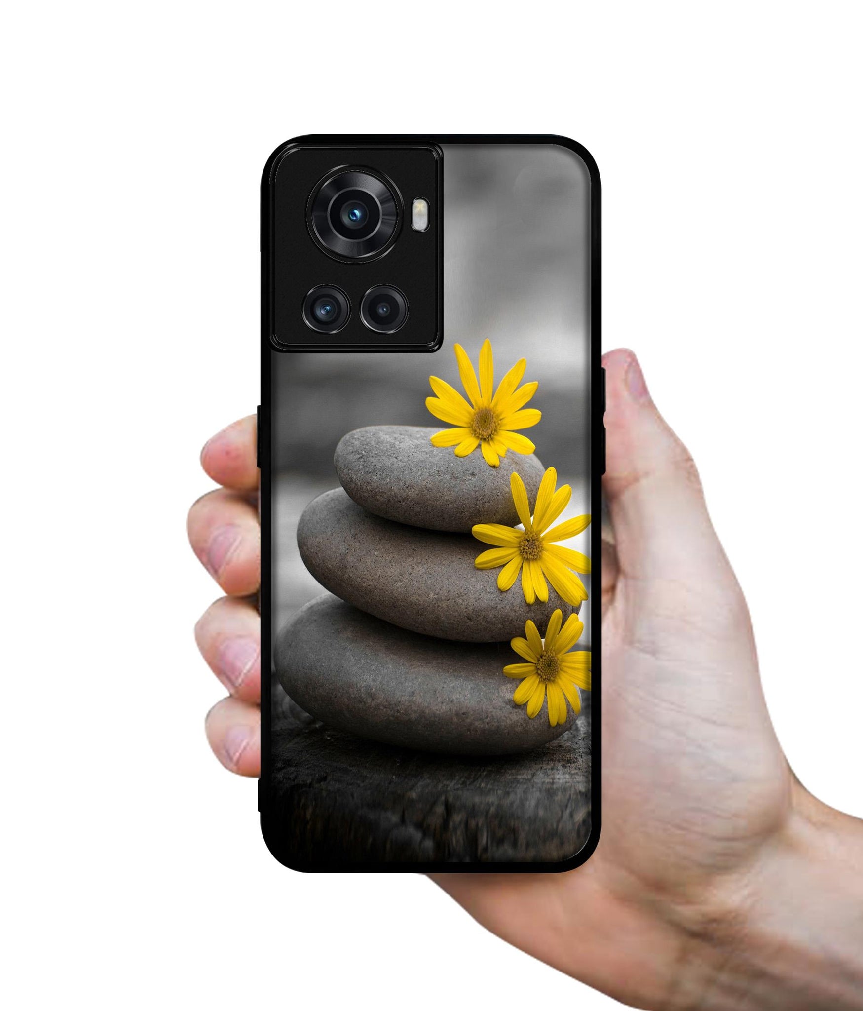 Stones And Flower Designer 2D Printed Back Case Cover for OnePlus 10R 5G