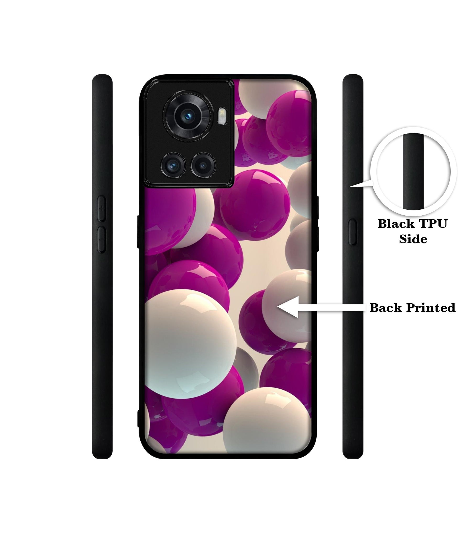 3D Balloons Designer 2D Printed Back Case Cover for OnePlus 10R 5G