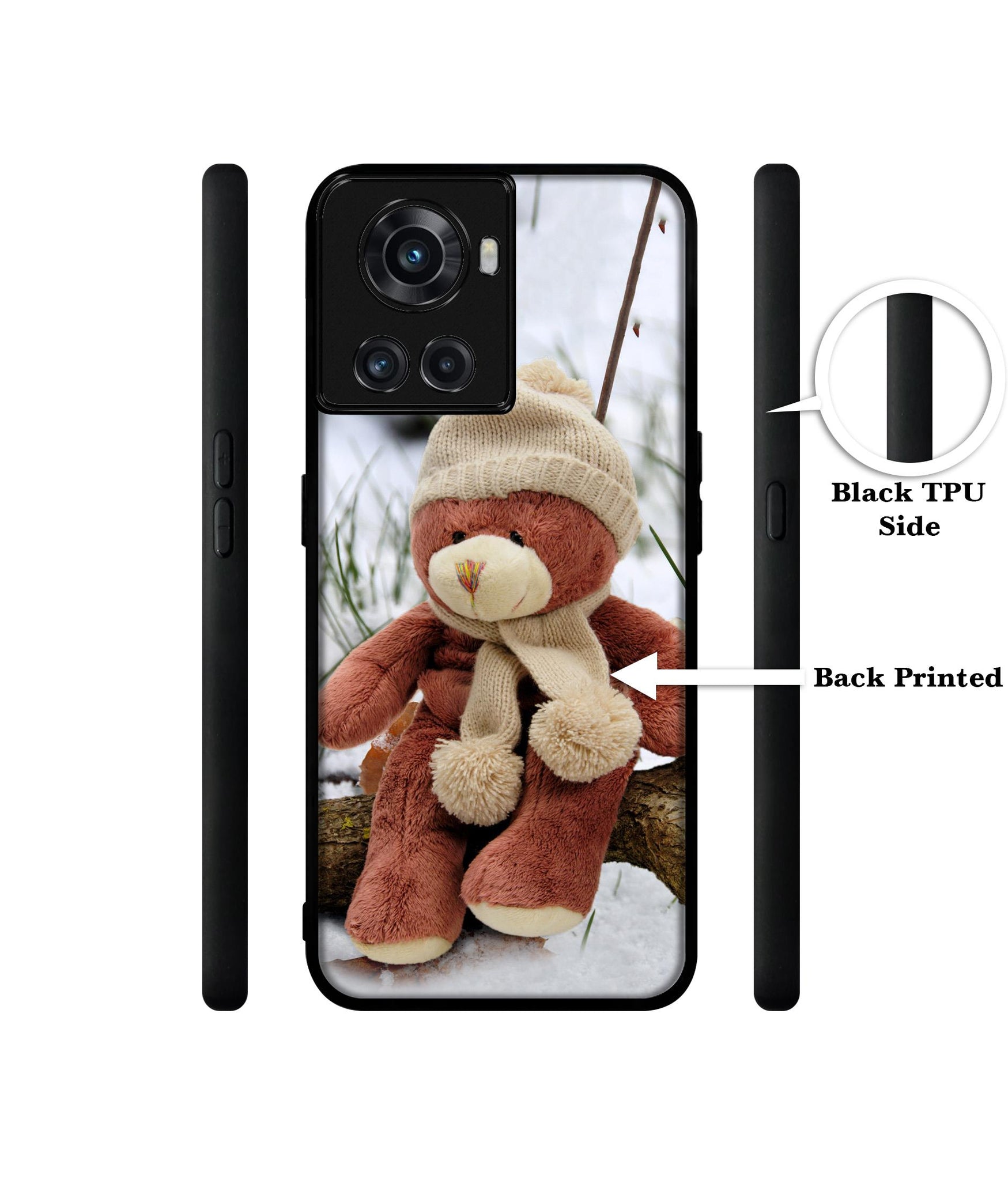 Woolen Bear Designer 2D Printed Back Case Cover for OnePlus 10R 5G