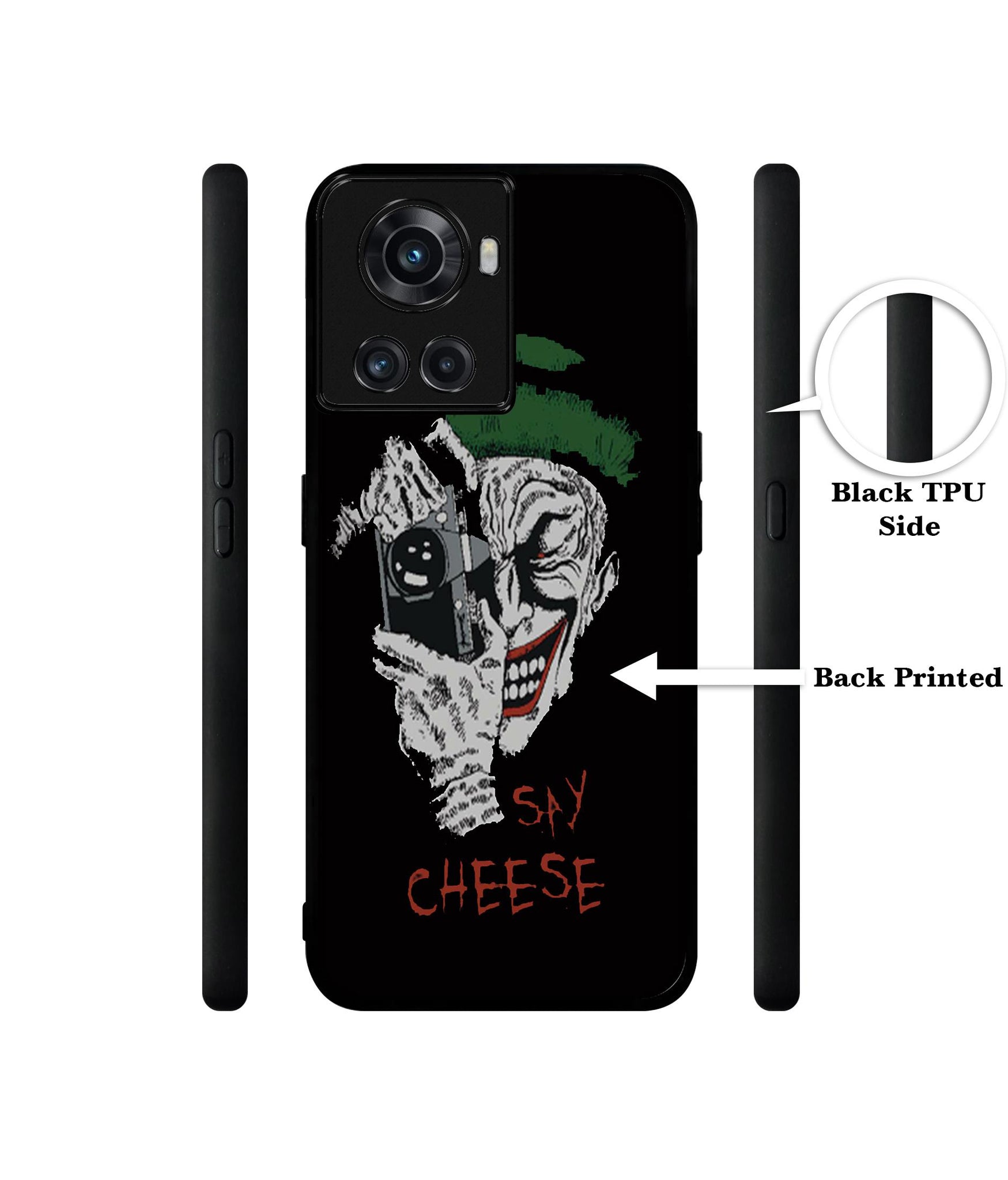 Joker Say Cheese Designer 2D Printed Back Case Cover for OnePlus 10R 5G