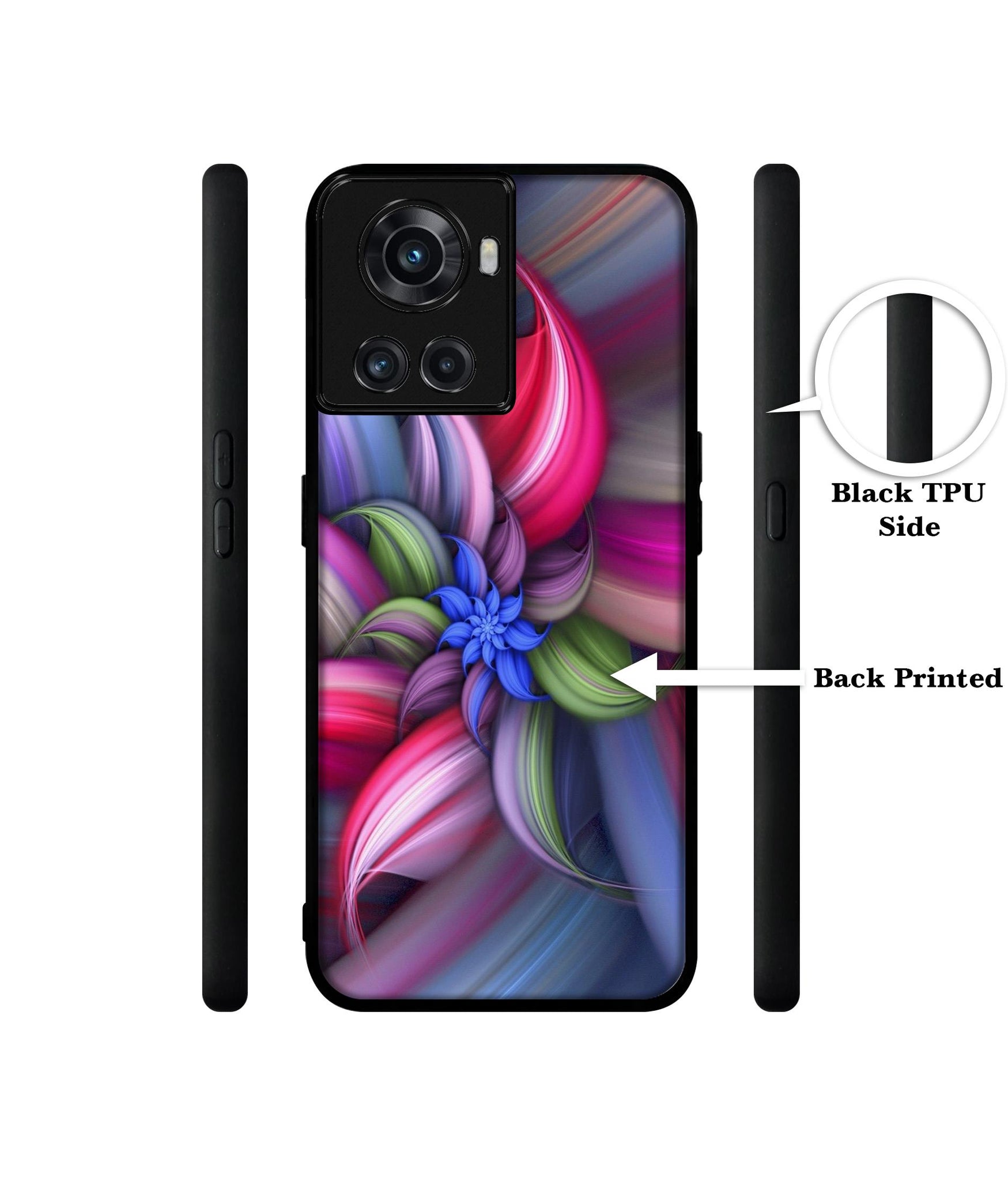 Colorful Flower Designer 2D Printed Back Case Cover for OnePlus 10R 5G