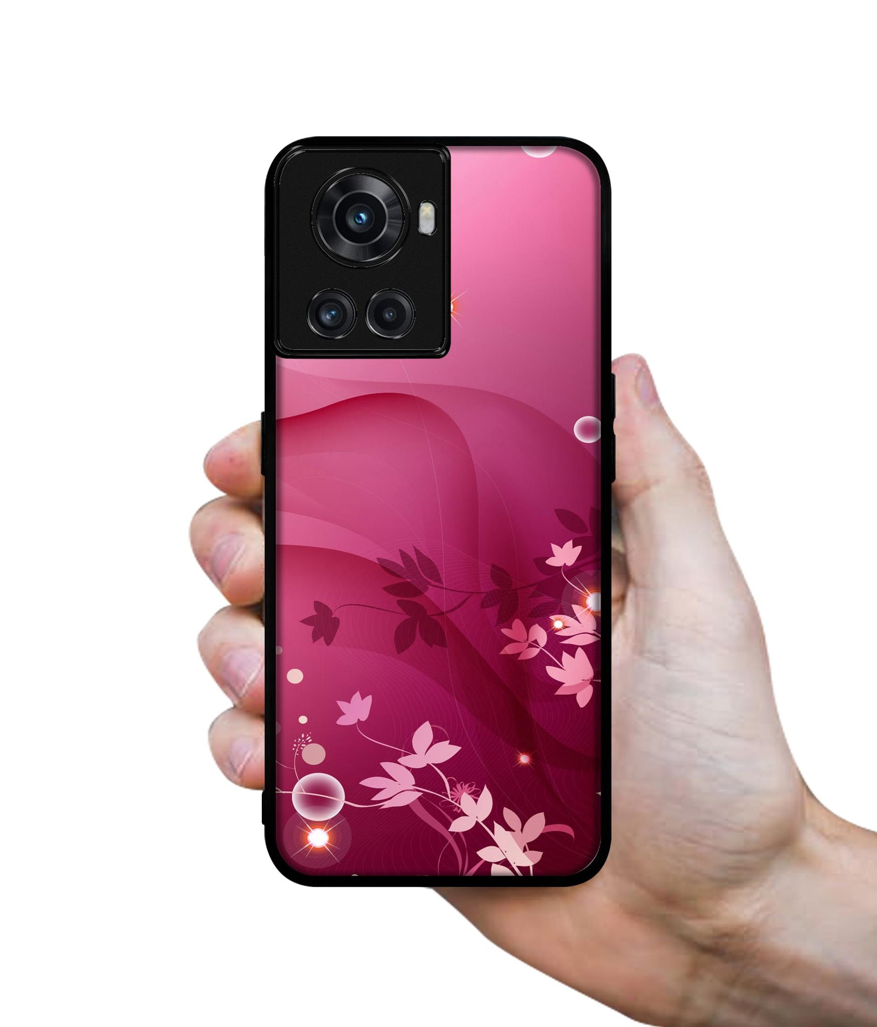 Pink Abstract Designer 2D Printed Back Case Cover for OnePlus 10R 5G