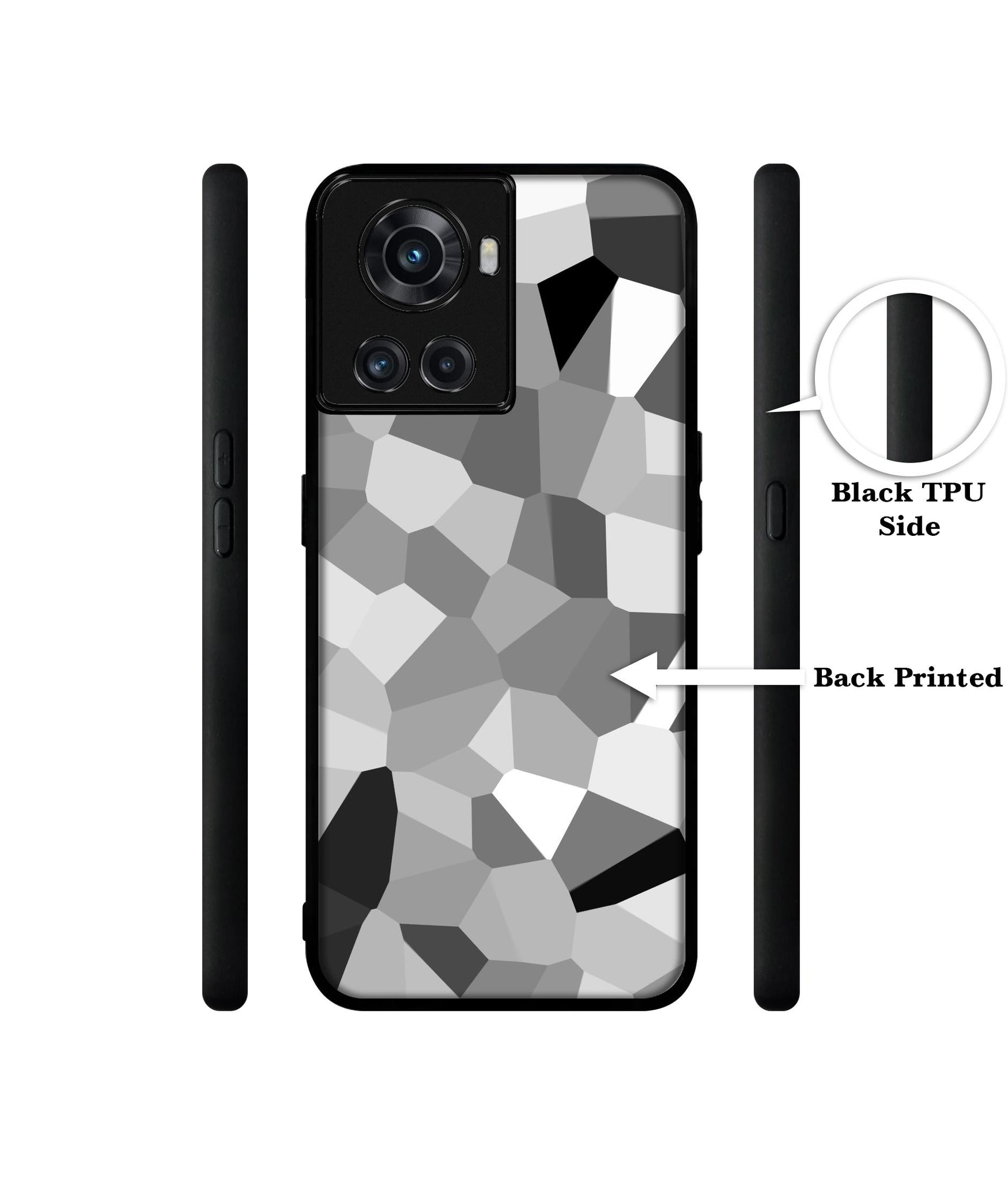 Black & White Mathematical Shape Designer 2D Printed Back Case Cover for OnePlus 10R 5G
