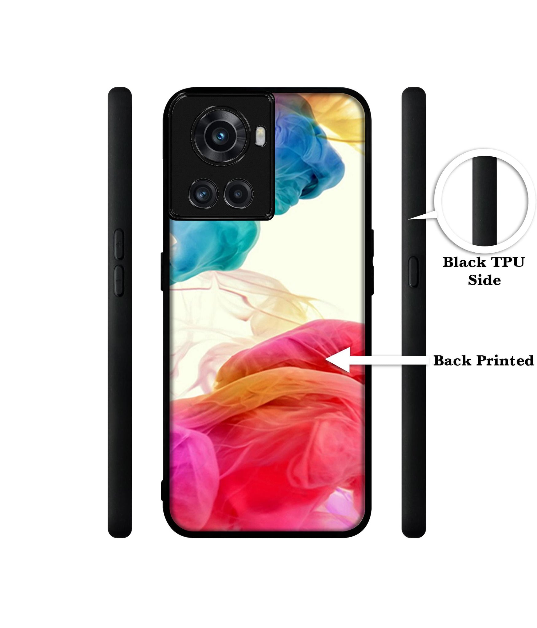 Colored Smoke Designer 2D Printed Back Case Cover for OnePlus 10R 5G