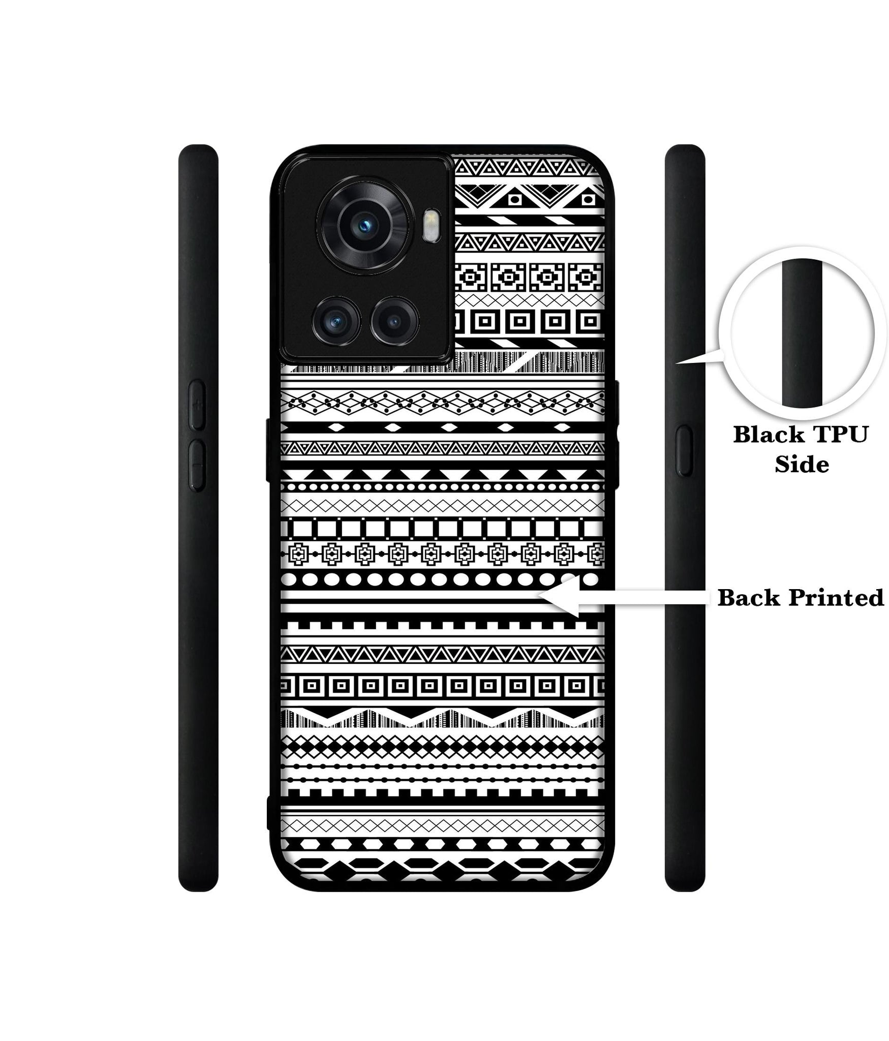 Black & White Patterns Designer 2D Printed Back Case Cover for OnePlus 10R 5G