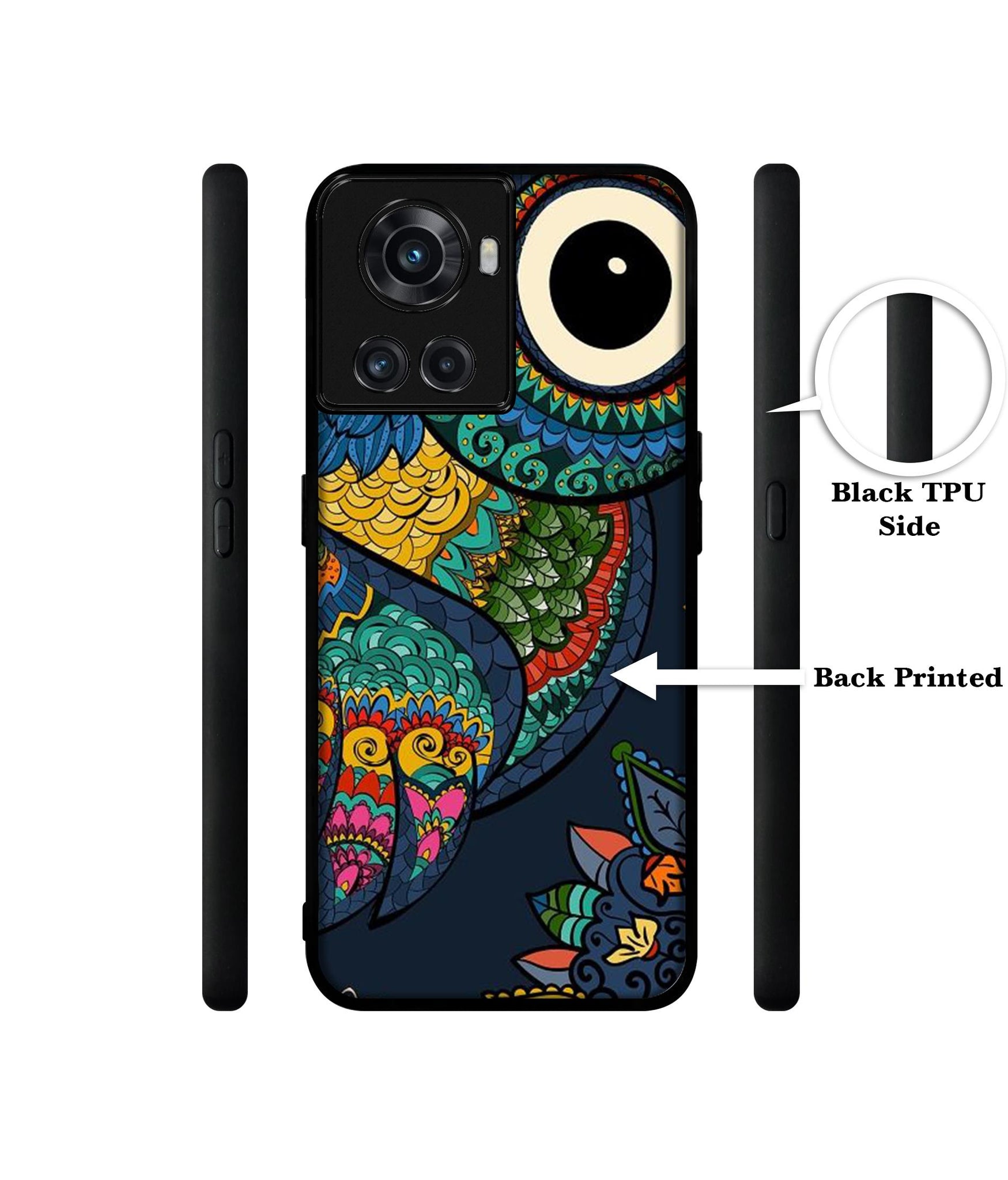 Owl Illustration Designer 2D Printed Back Case Cover for OnePlus 10R 5G