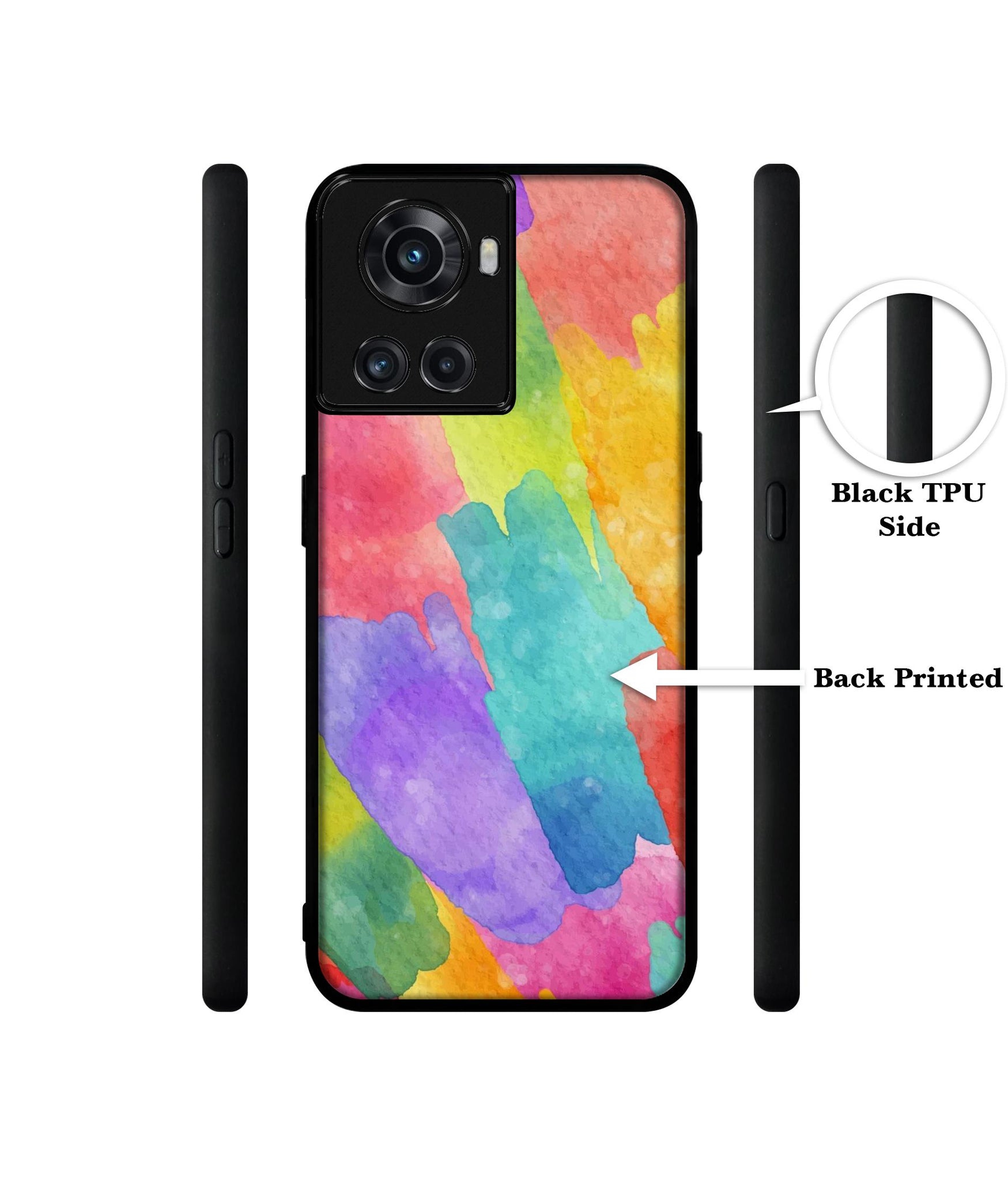 Water Paint Colorful Abstract Designer 2D Printed Back Case Cover for OnePlus 10R 5G