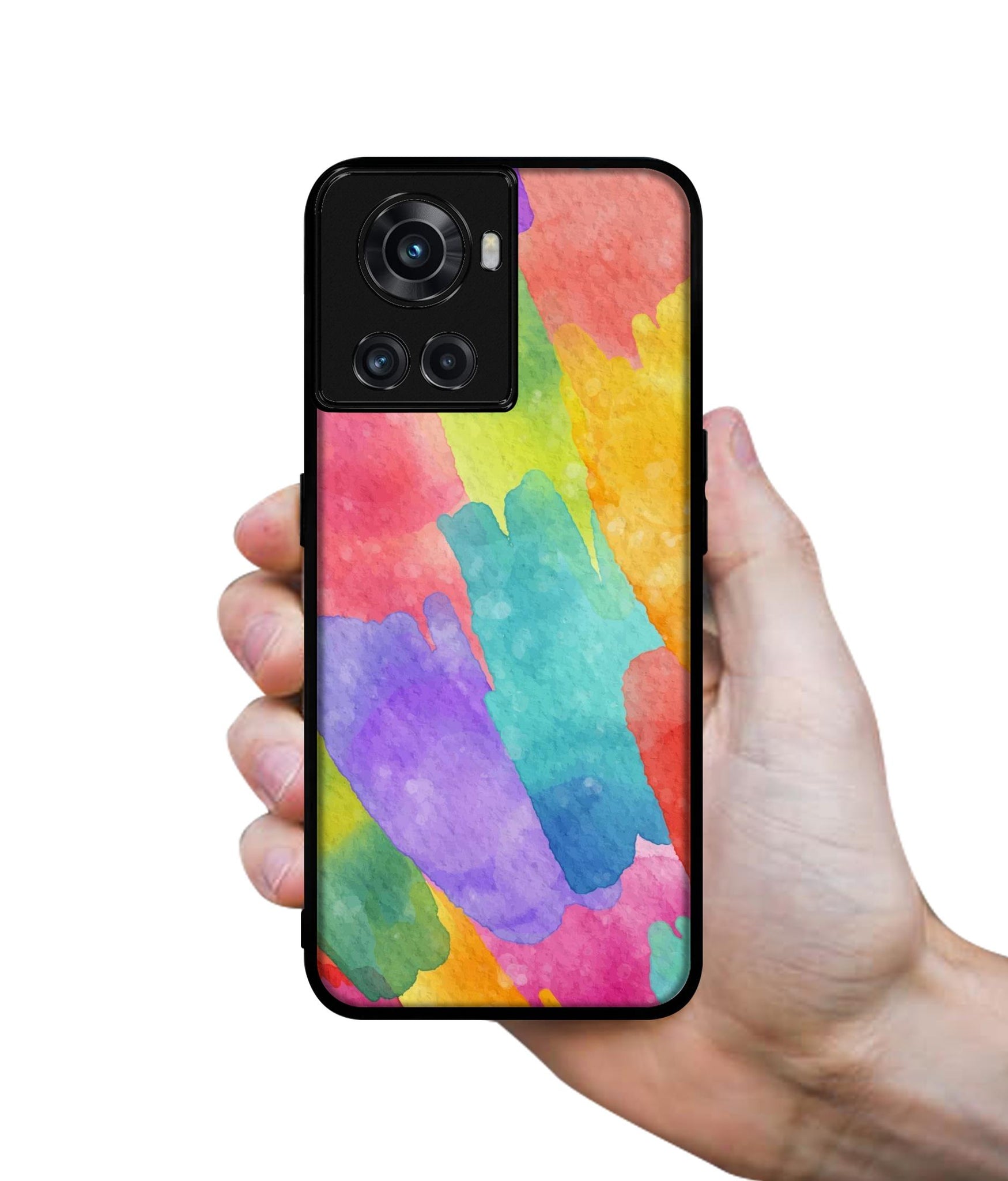 Water Paint Colorful Abstract Designer 2D Printed Back Case Cover for OnePlus 10R 5G
