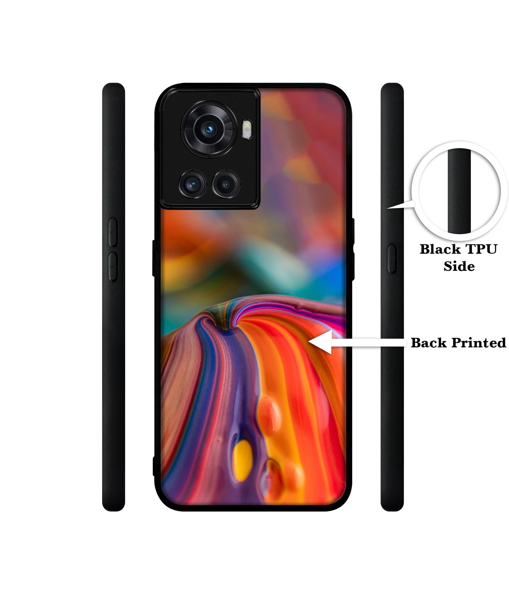 Rainbow Colors Designer 2D Printed Back Case Cover for OnePlus 10R 5G