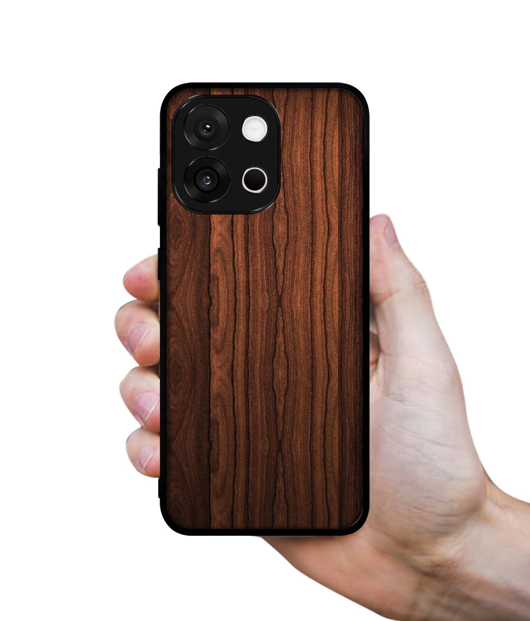 Brown Wooden Texture Designer 2D Printed Back Case Cover for OnePlus 13s 5G / 13T 5G