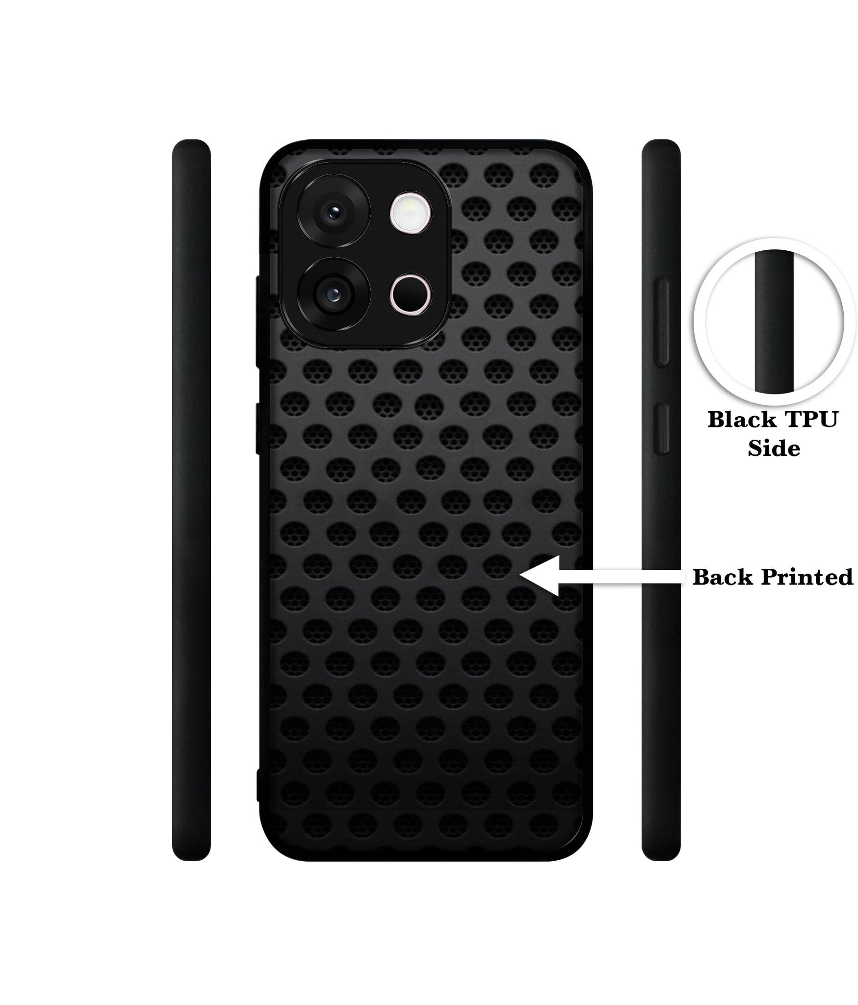 Black Circle Designer 2D Printed Back Case Cover for OnePlus 13s 5G / 13T 5G