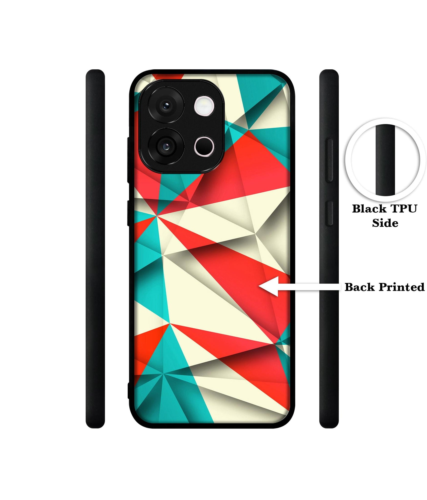 Red Blue White Pattern Designer 2D Printed Back Case Cover for OnePlus 13s 5G / 13T 5G