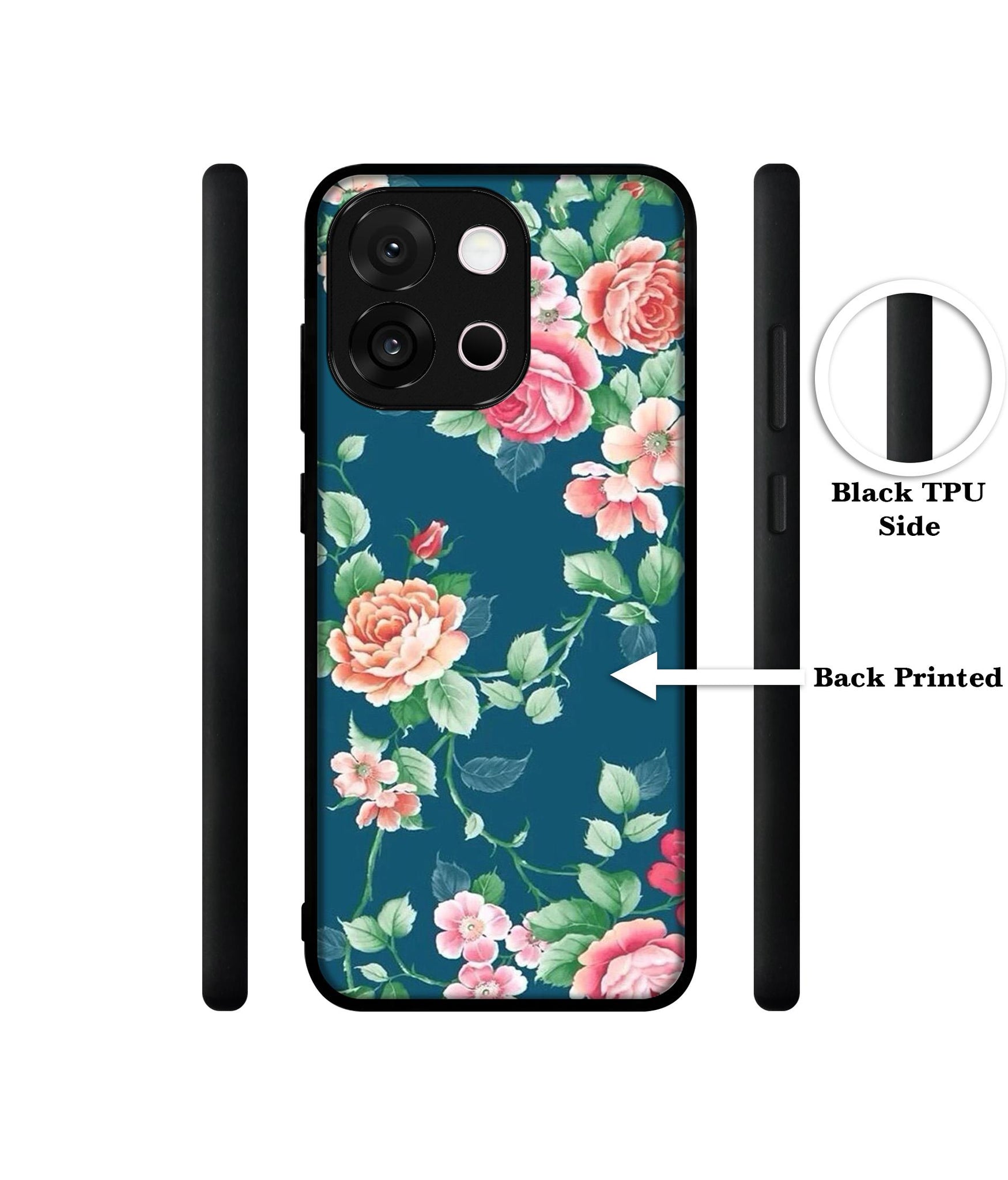 Vintage Floral Designer 2D Printed Back Case Cover for OnePlus 13s 5G / 13T 5G