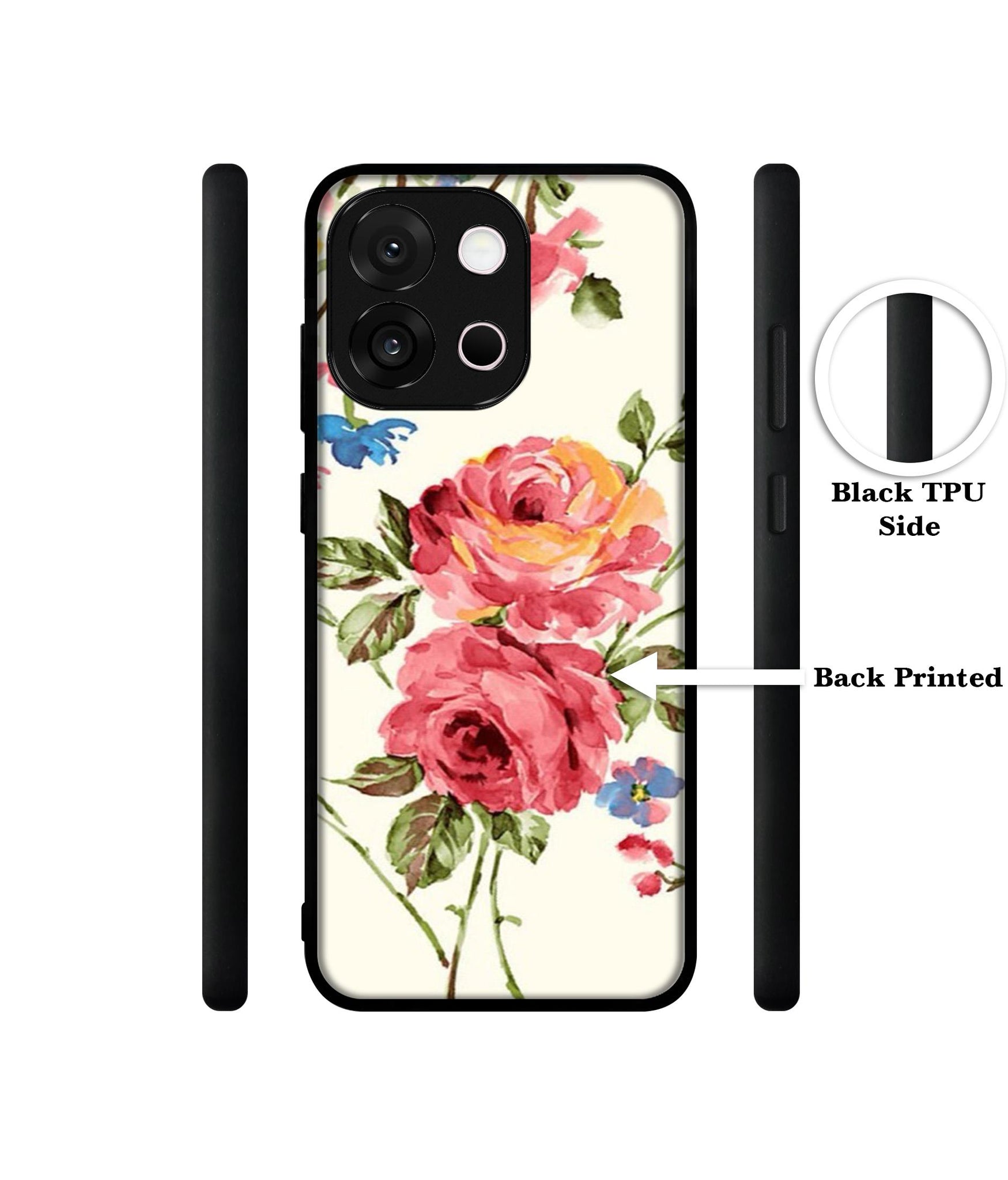 Vintage Painting Flower Designer 2D Printed Back Case Cover for OnePlus 13s 5G / 13T 5G