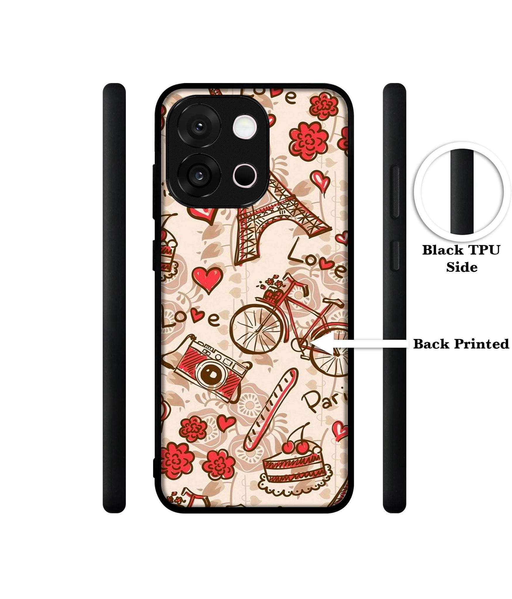 Vintage Paris Designer 2D Printed Back Case Cover for OnePlus 13s 5G / 13T 5G