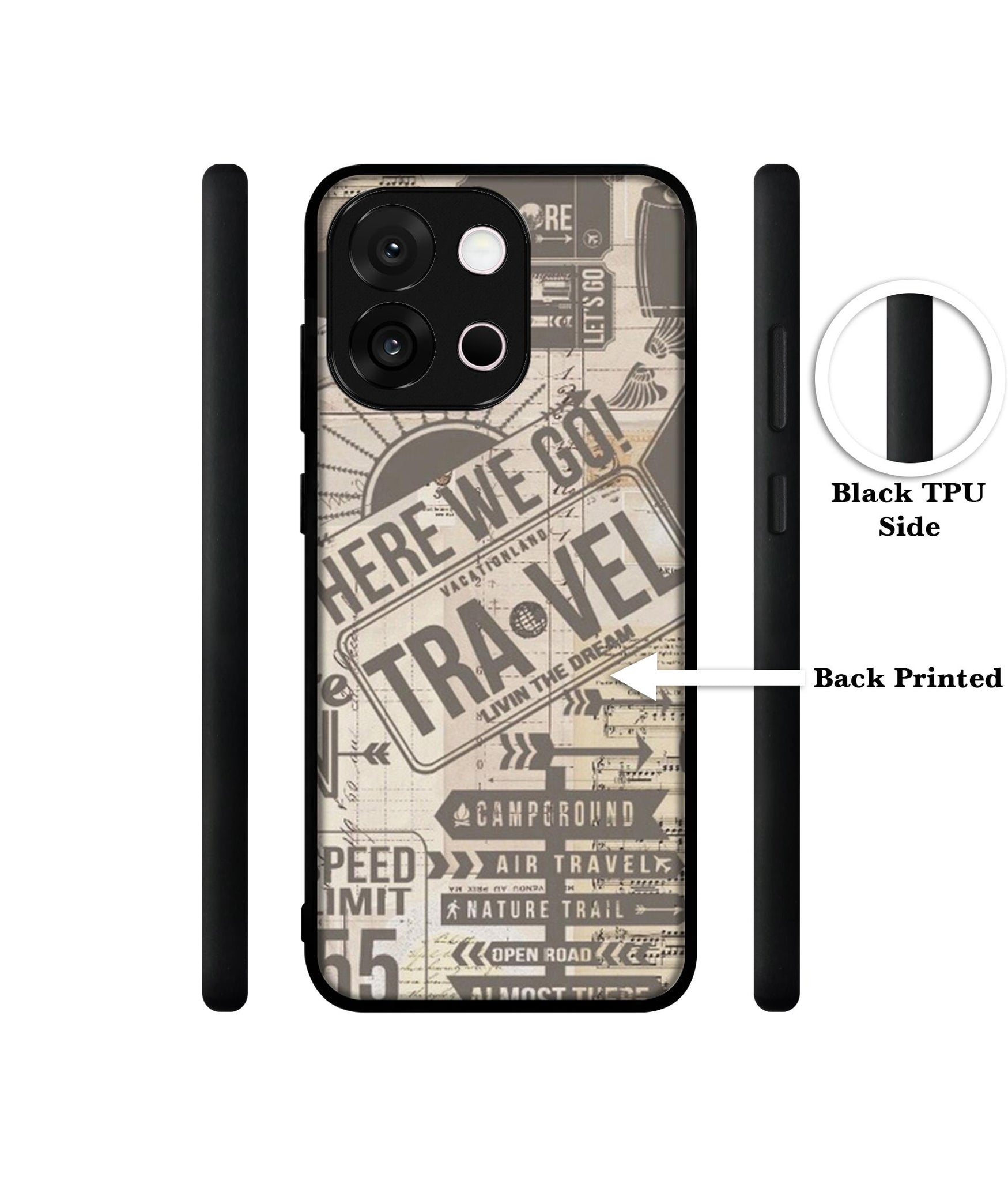 Travel Designer 2D Printed Back Case Cover for OnePlus 13s 5G / 13T 5G