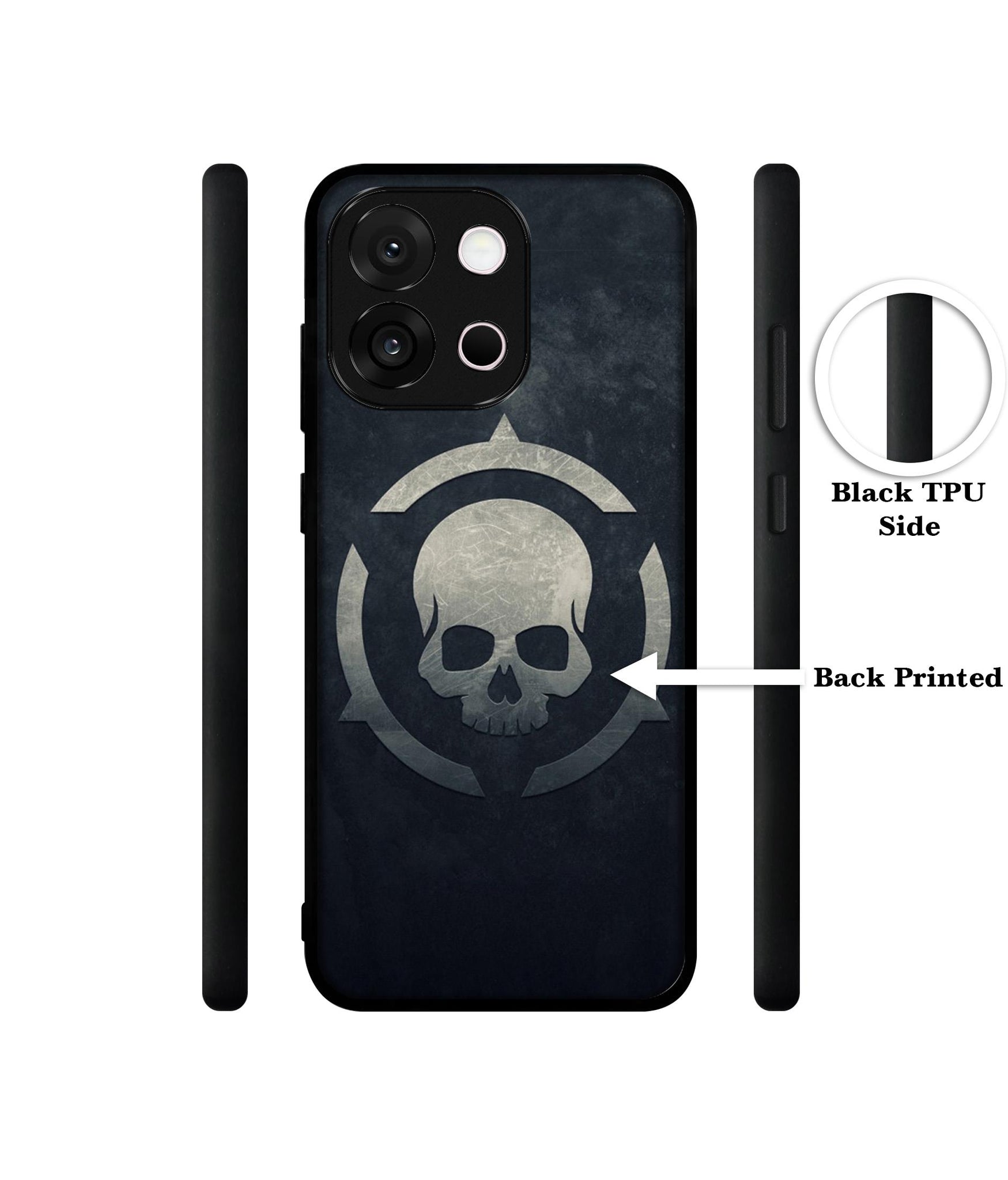 Skull Pattern Print Designer 2D Printed Back Case Cover for OnePlus 13s 5G / 13T 5G