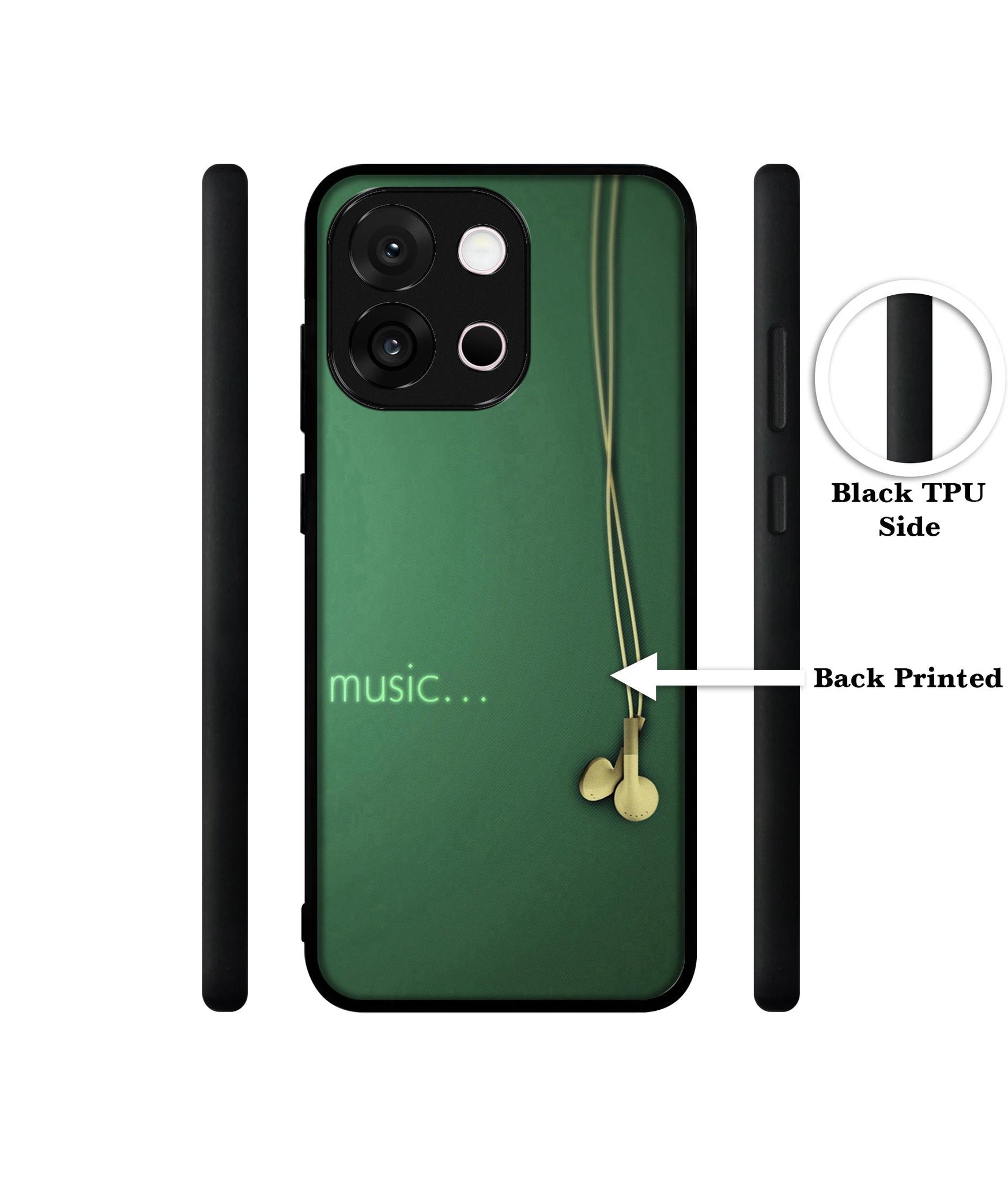 Headphone Music Designer 2D Printed Back Case Cover for OnePlus 13s 5G / 13T 5G
