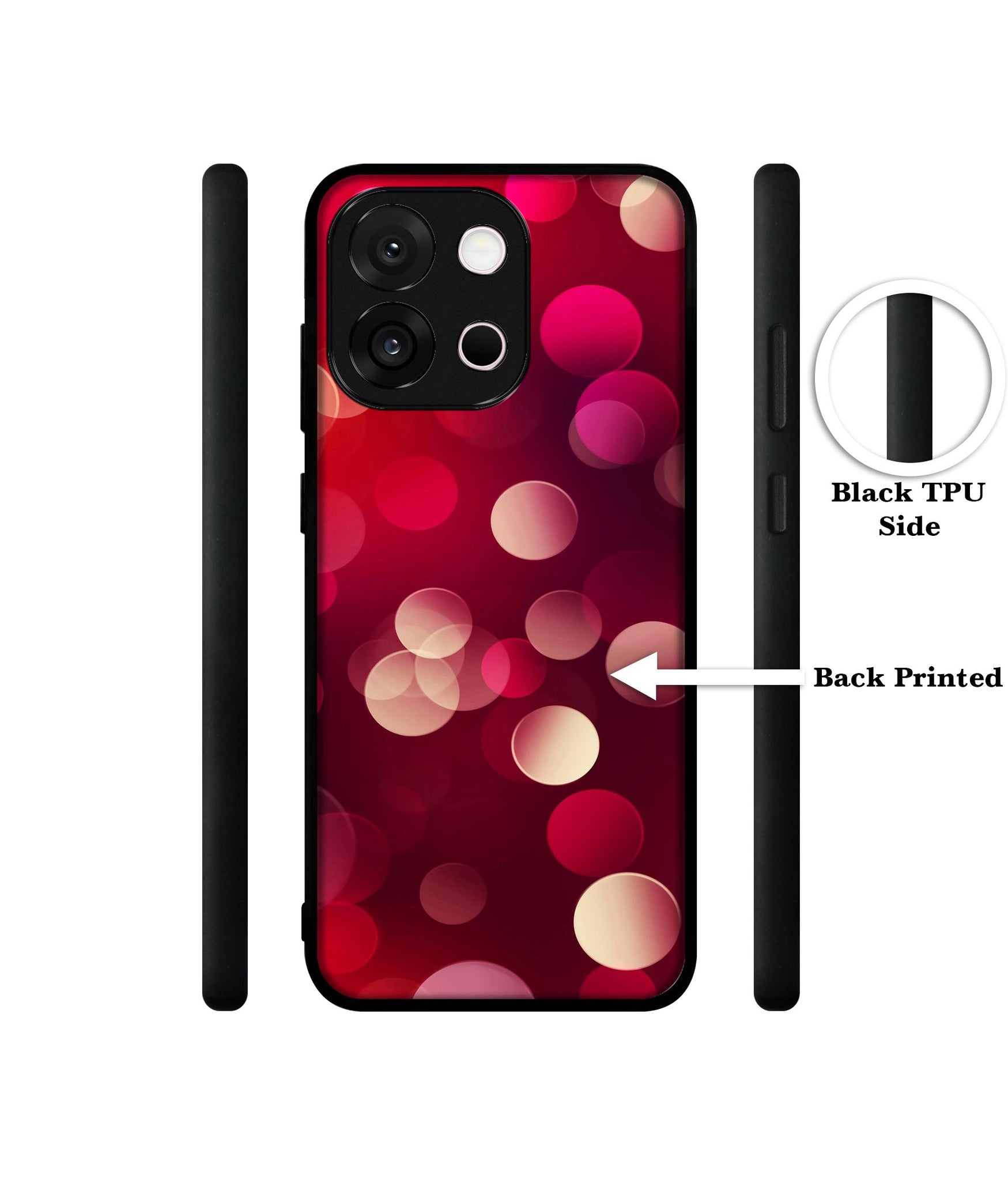 3D Circles Designer 2D Printed Back Case Cover for OnePlus 13s 5G / 13T 5G