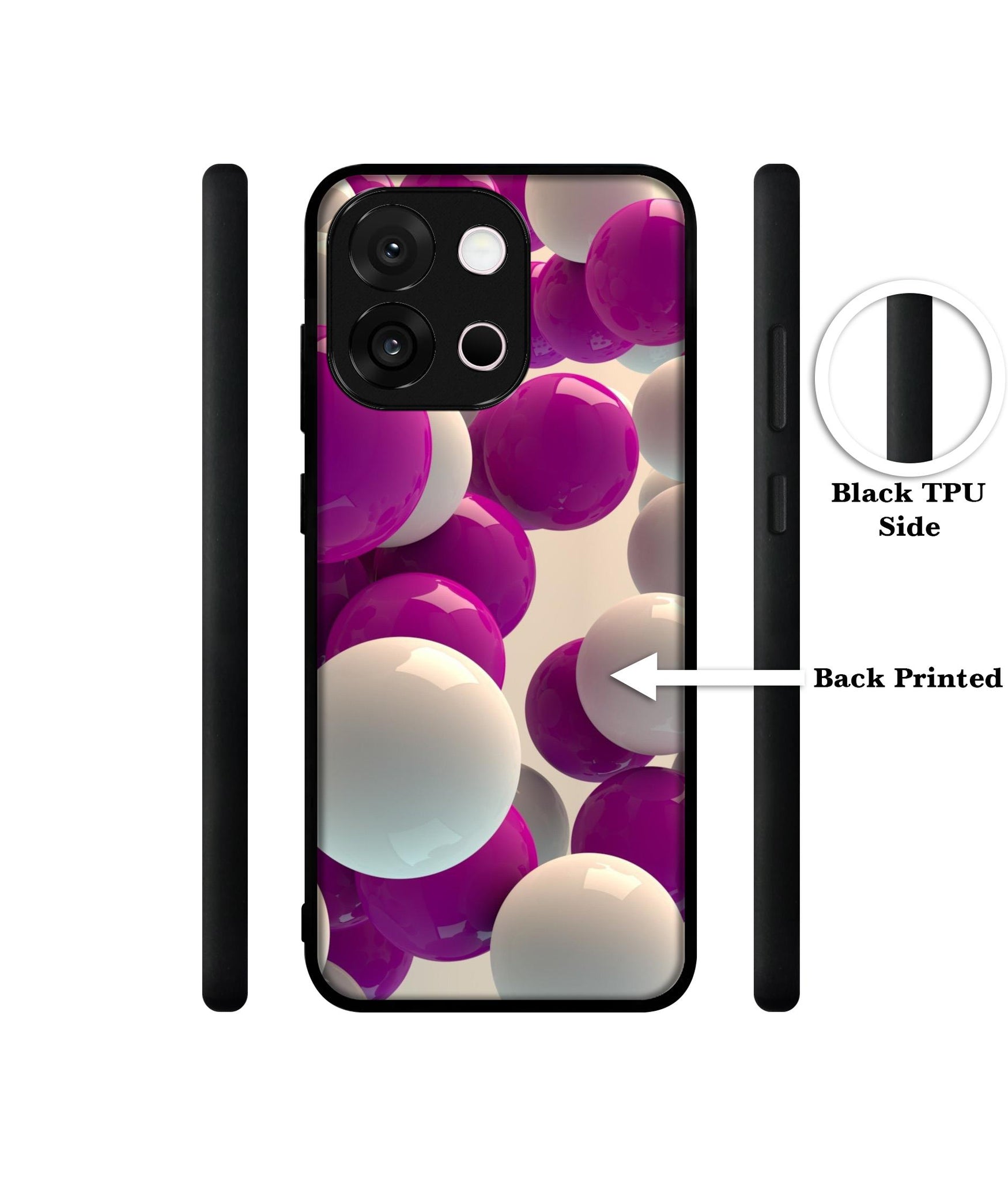 3D Balloons Designer 2D Printed Back Case Cover for OnePlus 13s 5G / 13T 5G