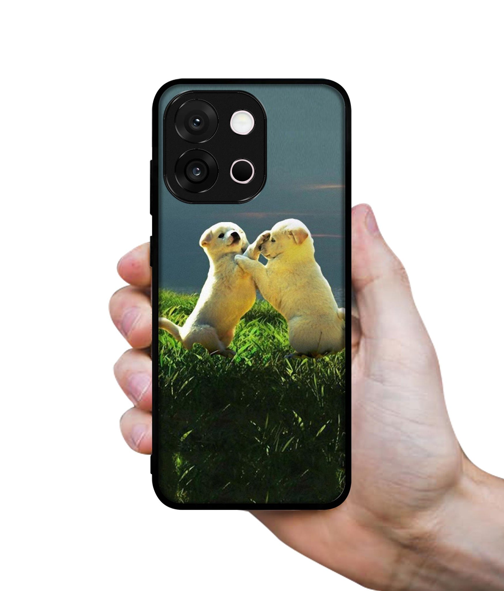 Puppy Couple Sunset Designer 2D Printed Back Case Cover for OnePlus 13s 5G / 13T 5G