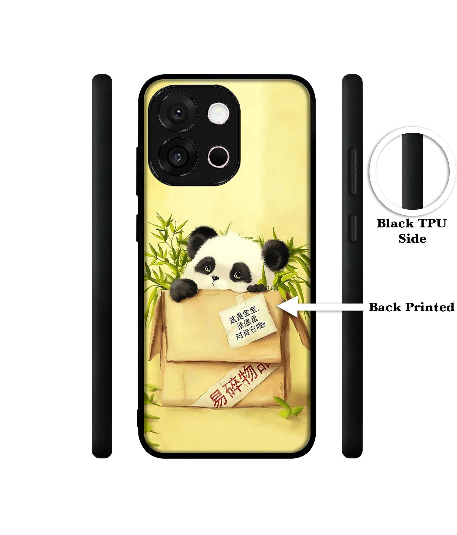 Panda In Box Designer 2D Printed Back Case Cover for OnePlus 13s 5G / 13T 5G