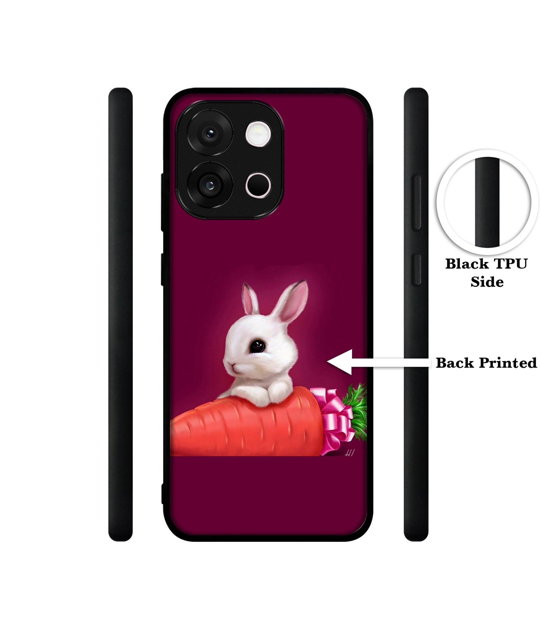 Bunny With Carrot Designer 2D Printed Back Case Cover for OnePlus 13s 5G / 13T 5G