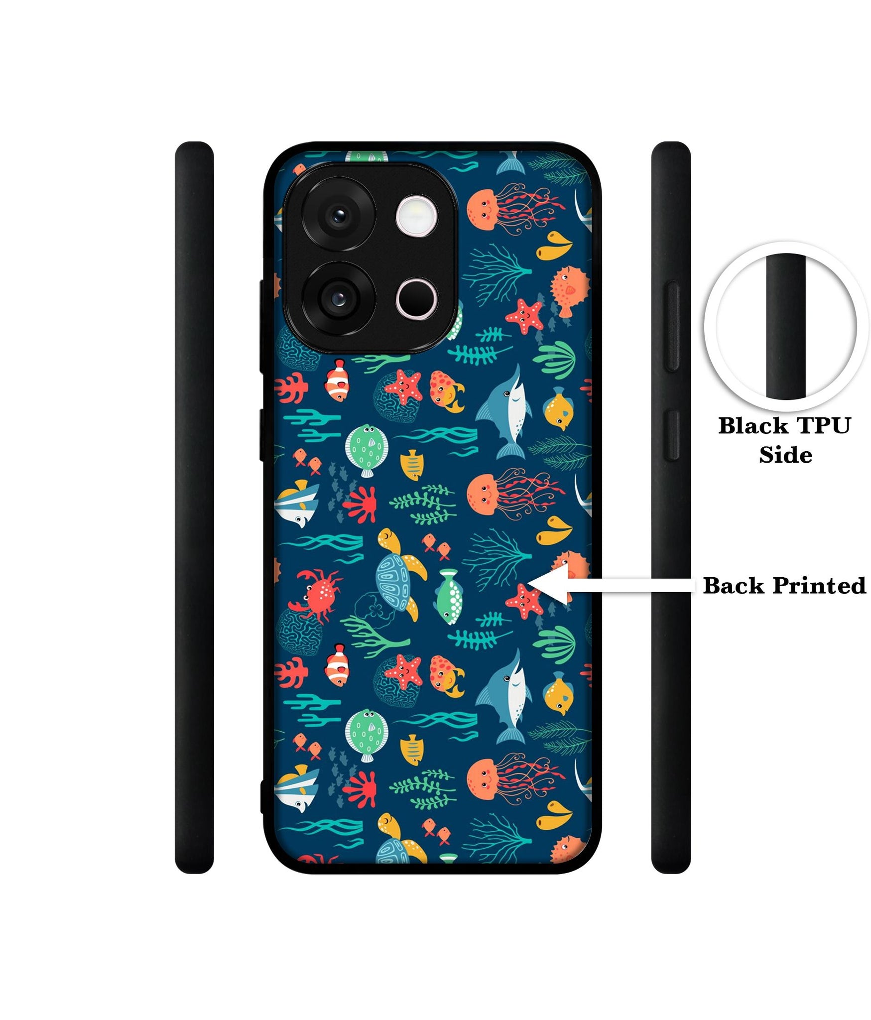 Aquarium Texture Designer 2D Printed Back Case Cover for OnePlus 13s 5G / 13T 5G