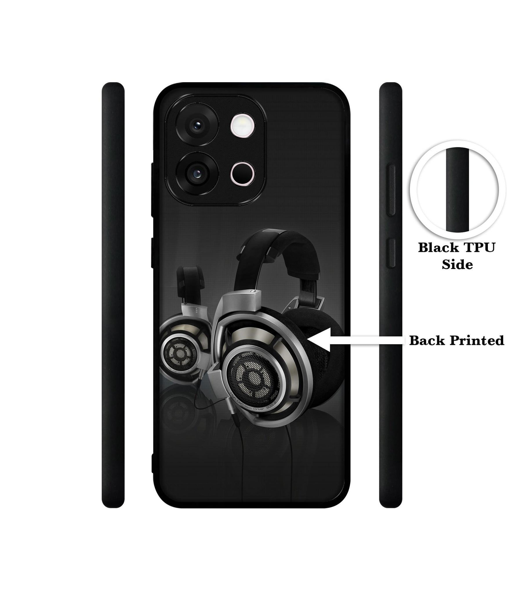 Head Phone Designer 2D Printed Back Case Cover for OnePlus 13s 5G / 13T 5G