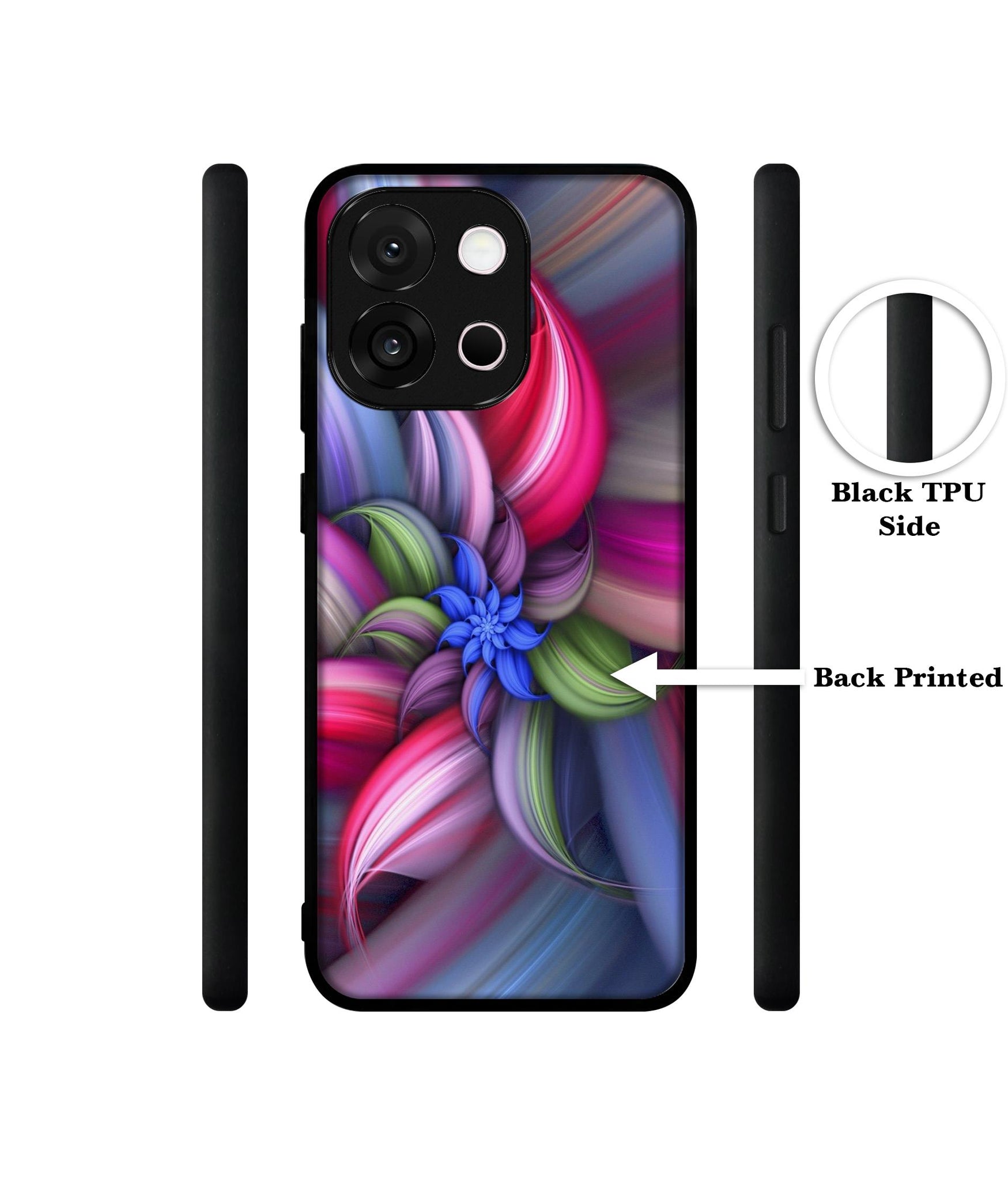Colorful Flower Designer 2D Printed Back Case Cover for OnePlus 13s 5G / 13T 5G