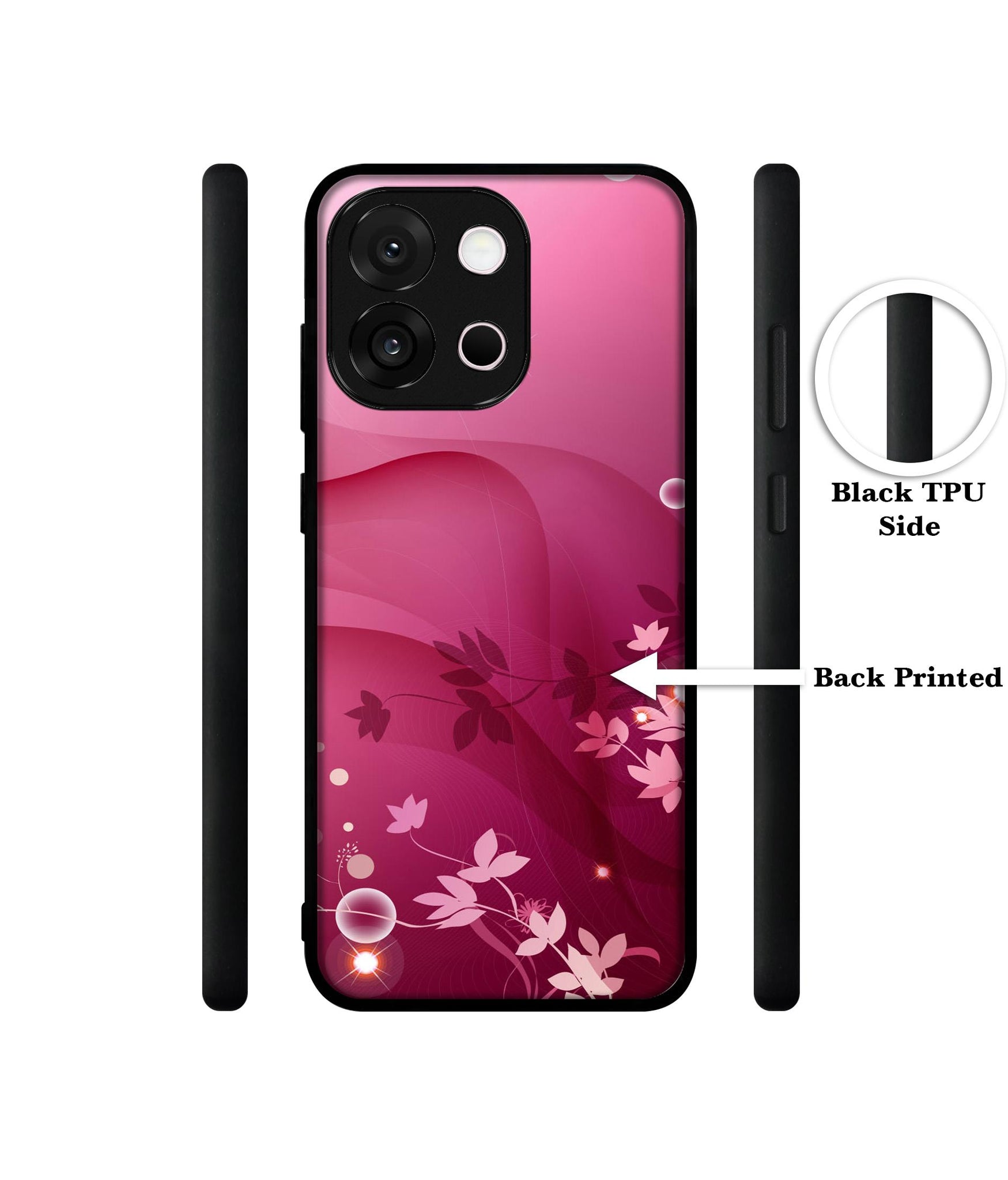 Pink Abstract Designer 2D Printed Back Case Cover for OnePlus 13s 5G / 13T 5G